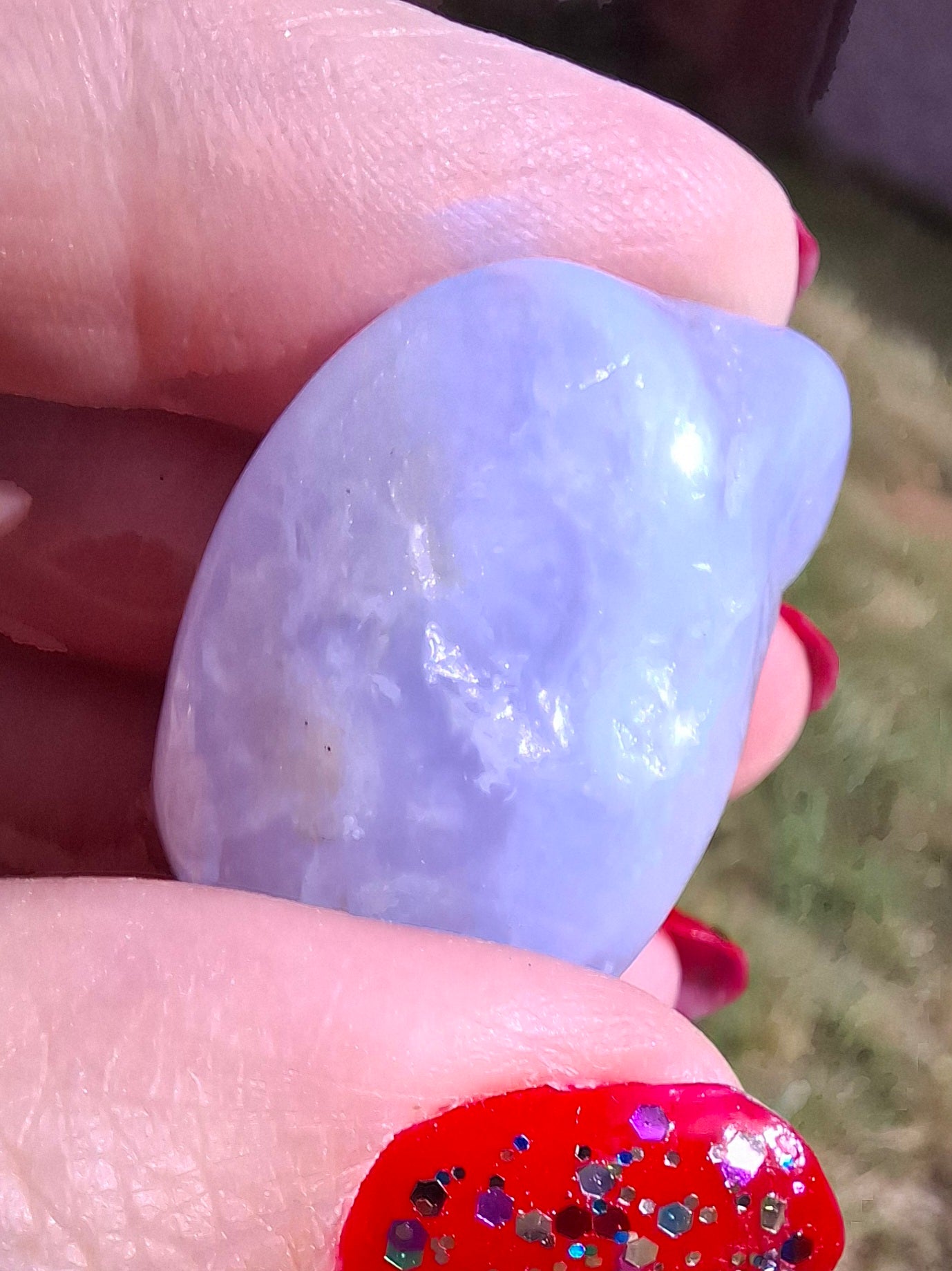 Blue Lace Agate, Tumble Stone, Crystal (Ref: T145)