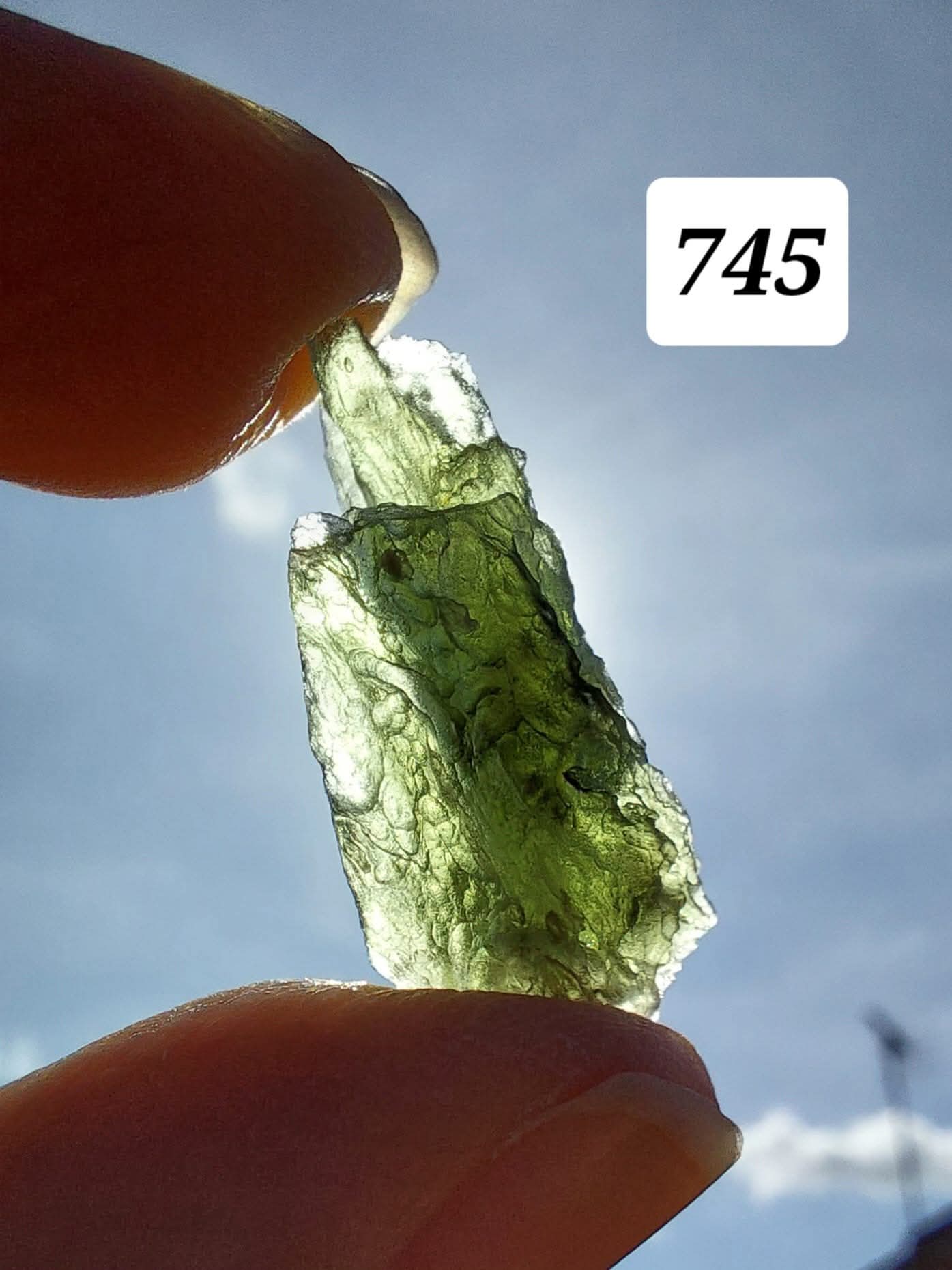Moldavite Piece, ANGEL CHIME, 2.18g, Tektite (Ref: 745)