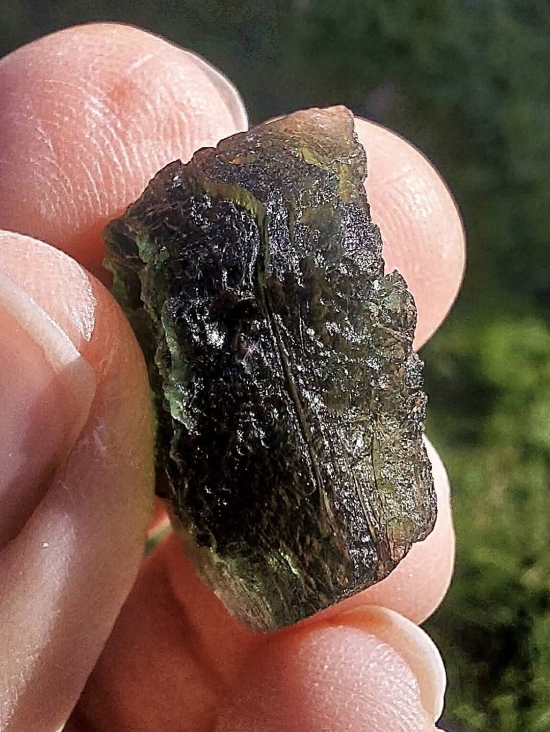 Moldavite Piece, NESMEN, 5.36g, Tektite (Ref: 1055)