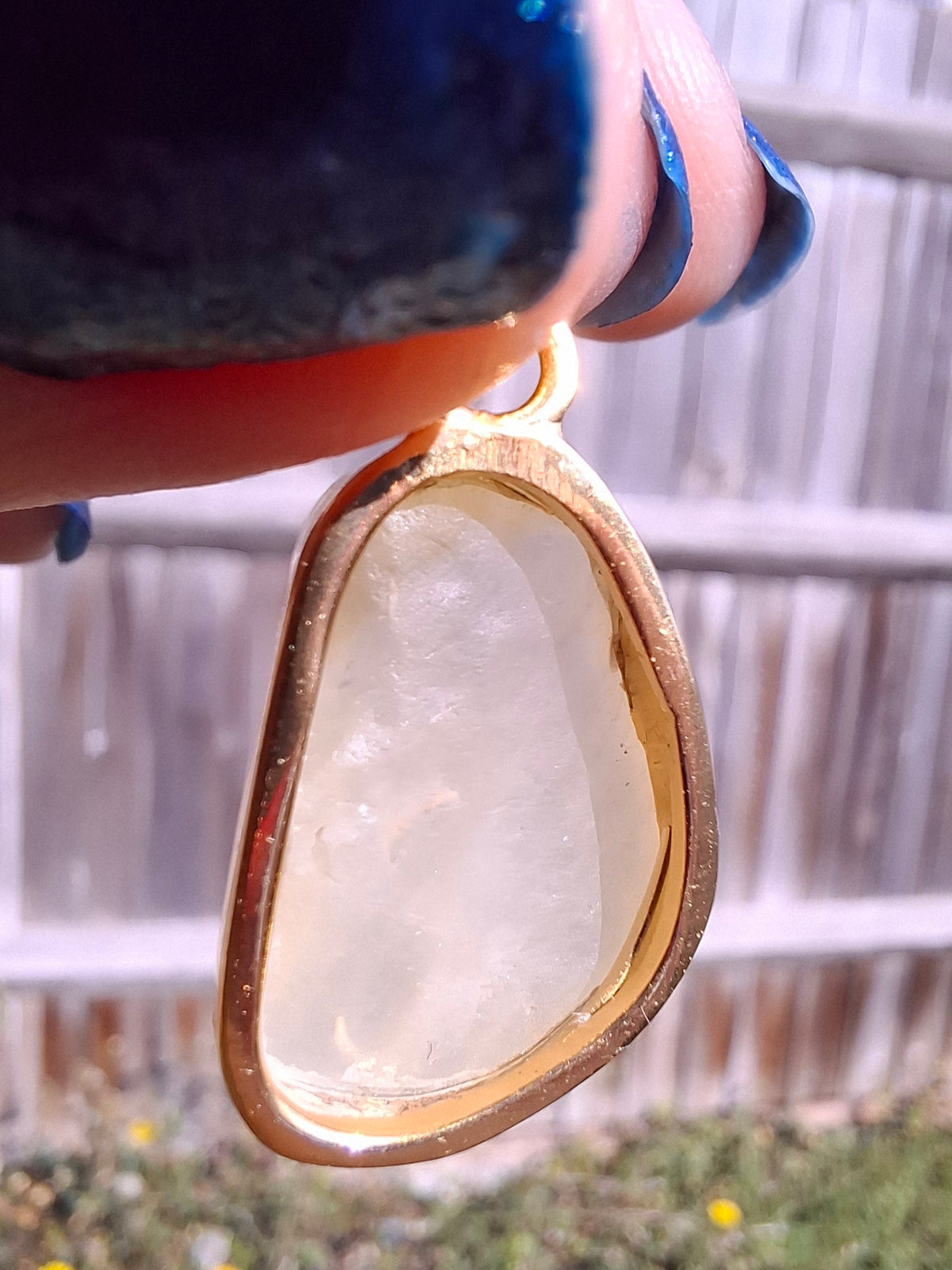 Libyan Desert Glass Pendant, 14K GOLD Plated, Tektite (Ref: LP117)