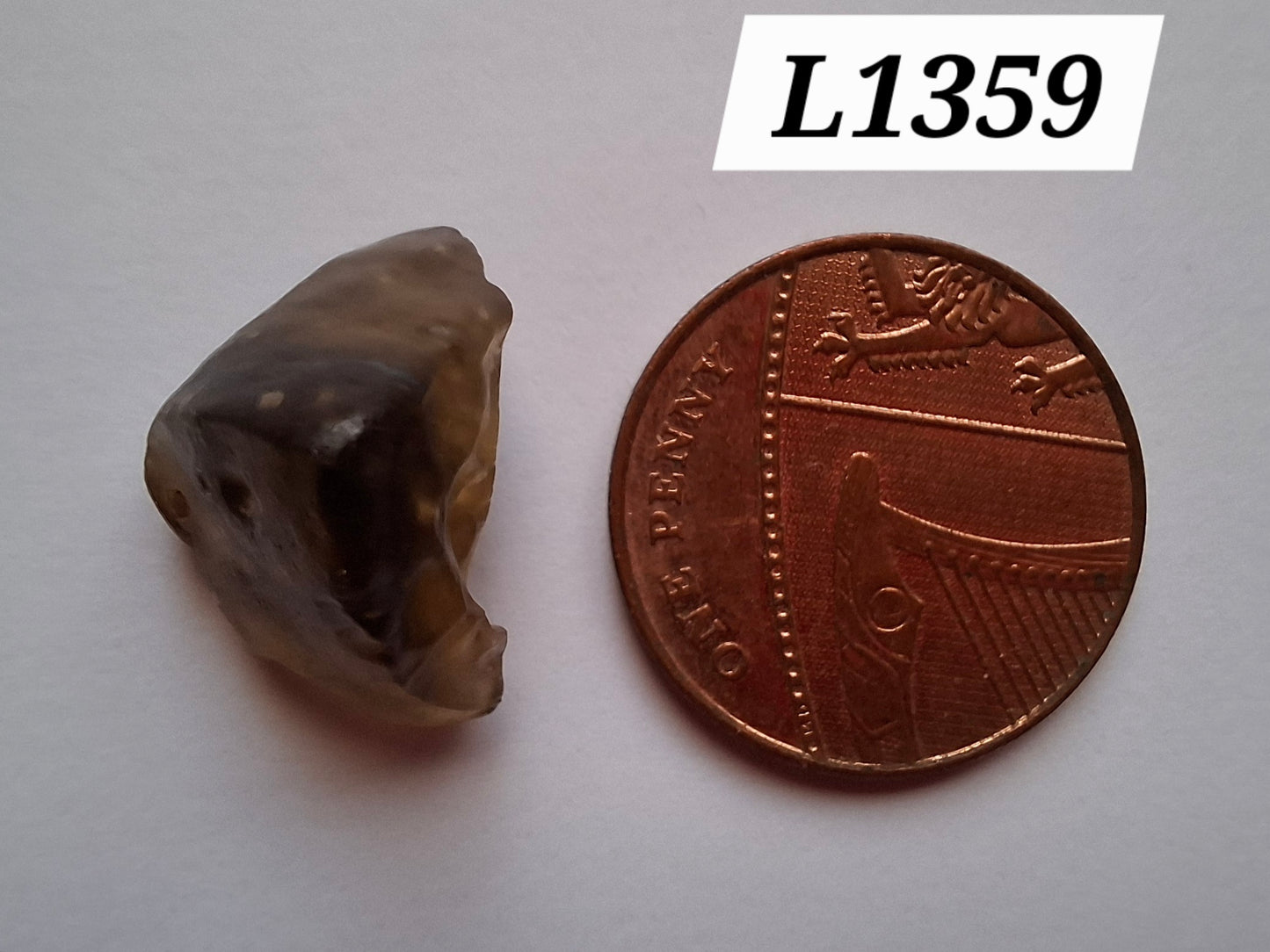 Libyan Desert Glass (darker) Piece, 2.29g, Tektite (Ref: L1359)