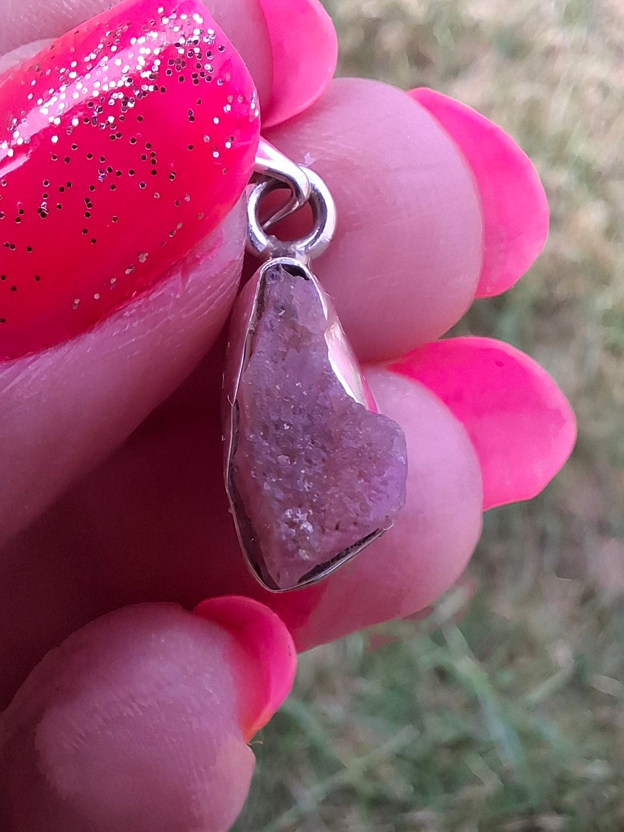 Pink Tourmaline Pendant, 925 Silver, Crystal (Ref: PT95)