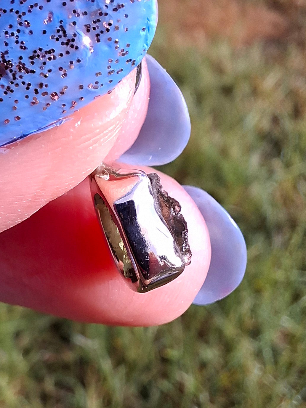 Moldavite Pendant, 925 Silver, Tektite (Ref: P61)