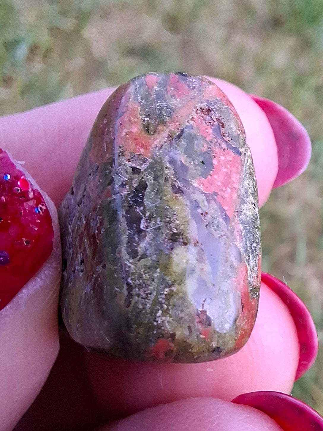 Unakite, Tumble Stone, Crystal (Ref: T181)