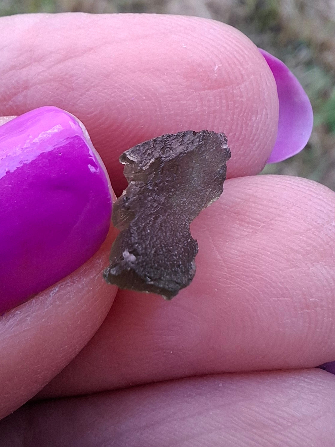 Moldavite small Piece, 0.39g, Tektite (Ref: 1431)
