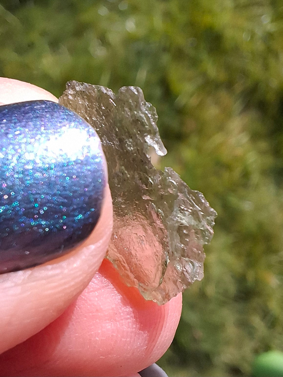 Moldavite Piece, 0.80g, Tektite (Ref: 1397)