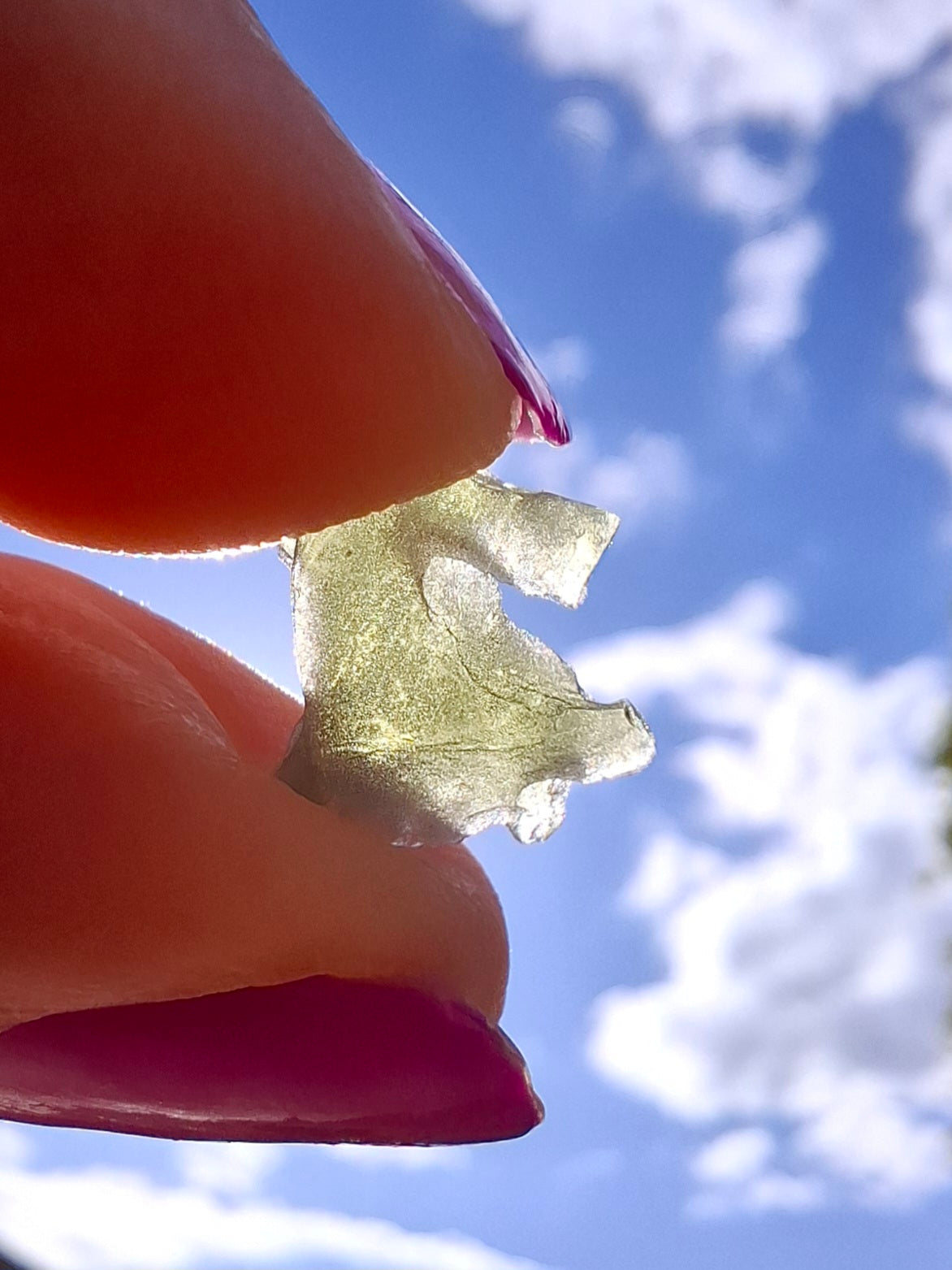 Moldavite Piece, 0.45g, Tektite (Ref: 1444)