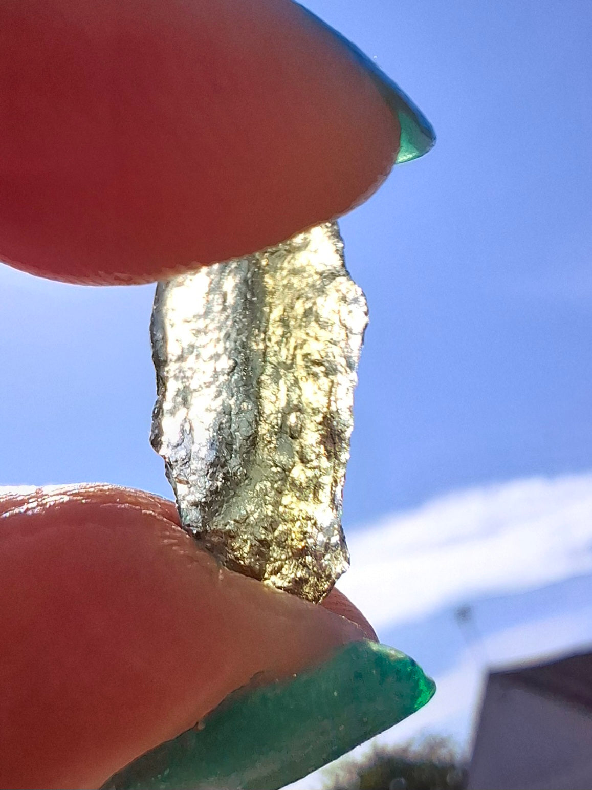 Moldavite Piece, 0.44g, Tektite (Ref: 1420)