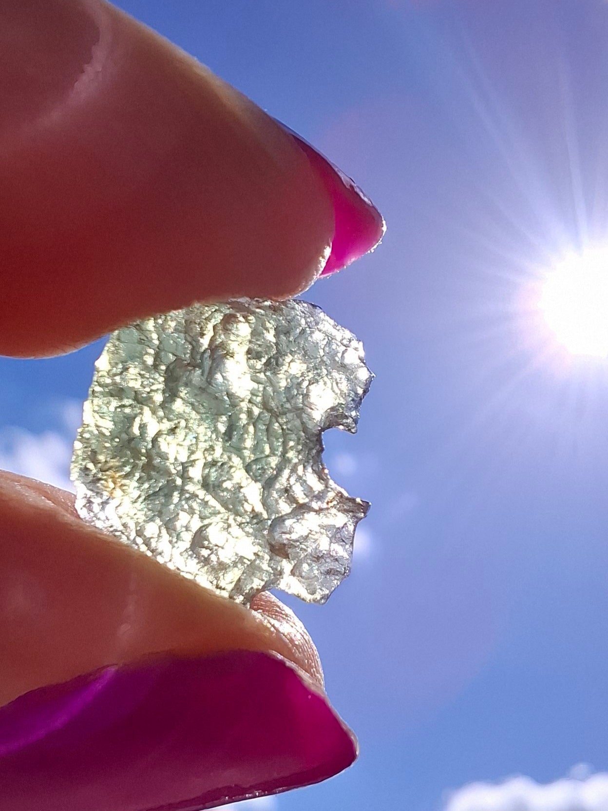 Moldavite Piece, 0.59g, Tektite (Ref: 1428)