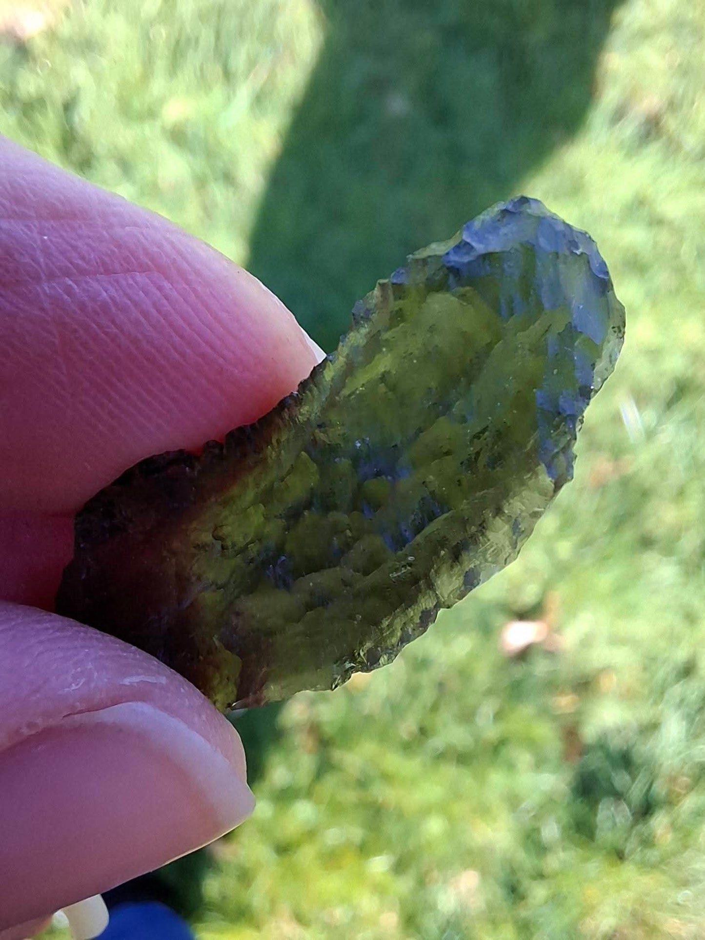 Moldavite Piece, MAROUSKOVO POLE, 2.91g, Tektite (Ref: 1359)
