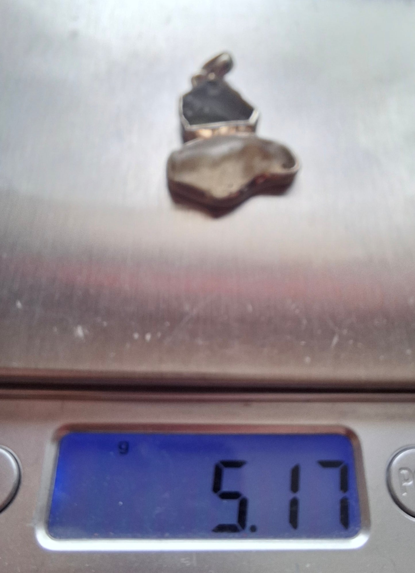 Moldavite & Libyan Desert Glass Pendant, 925 Silver, Tektite (Ref: MLP10)