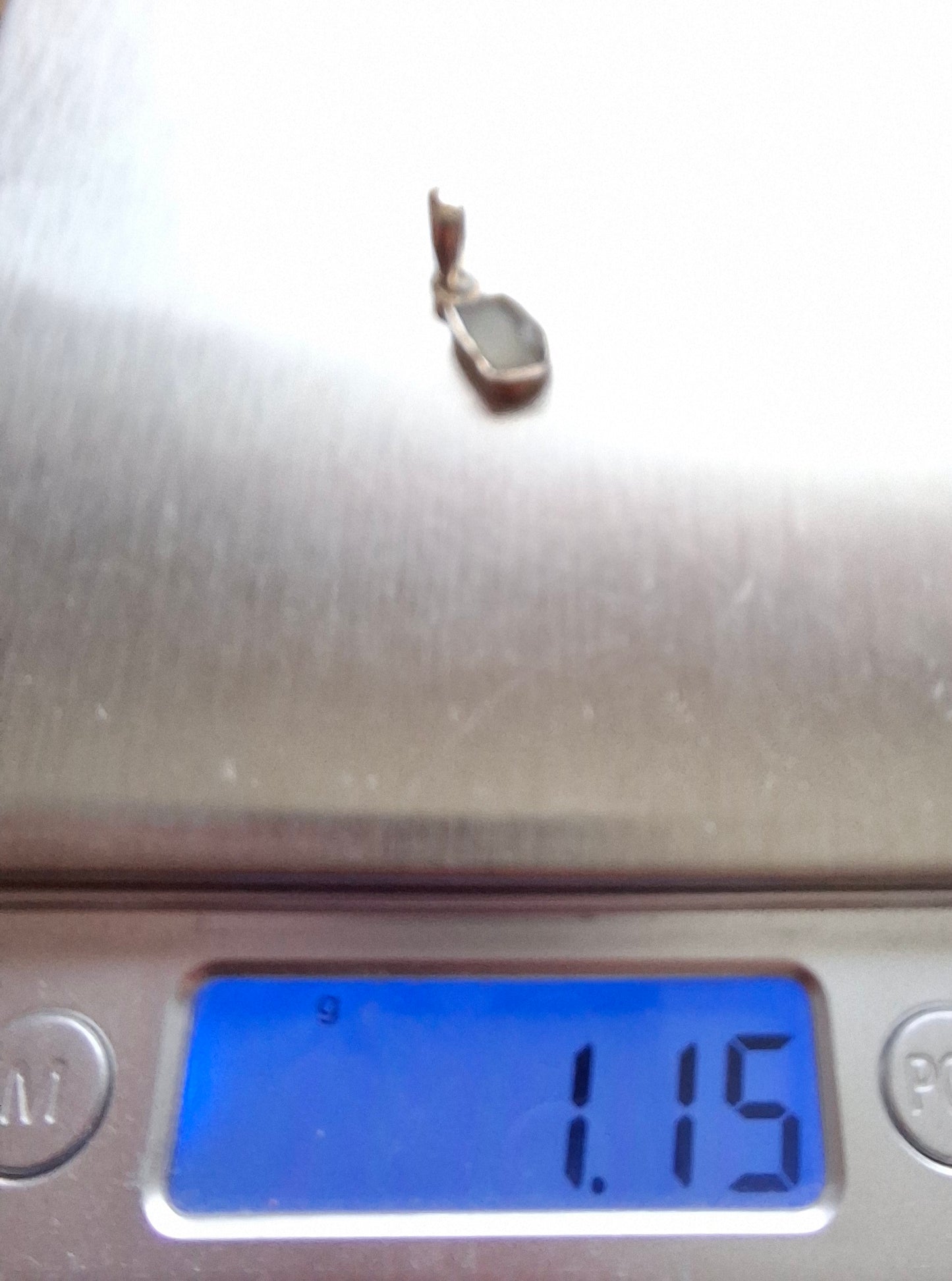 Moldavite Pendant, 925 Silver, Tektite (Ref: P80)