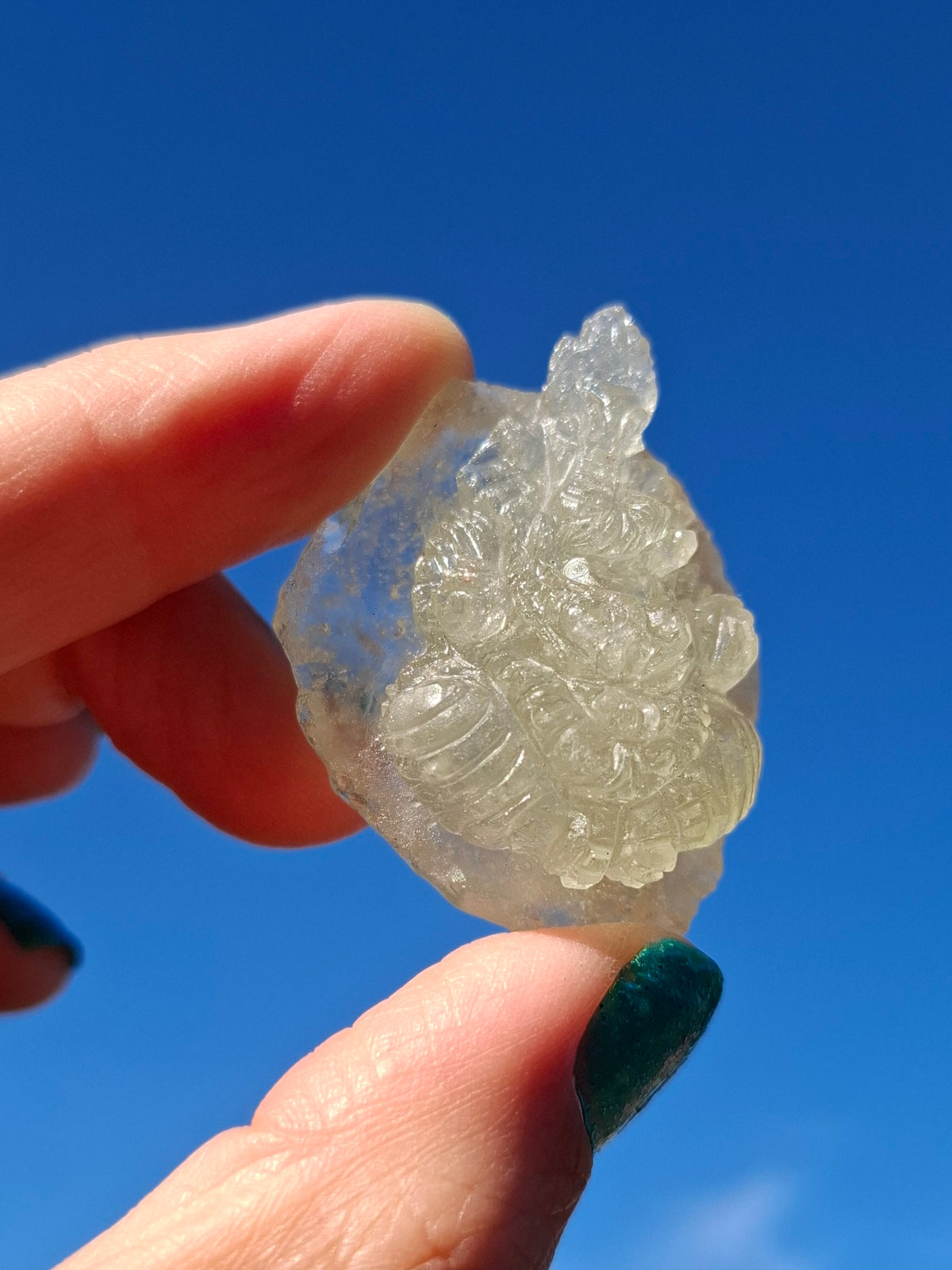 Libyan Desert Glass GANESHA carving, 20.76g, Tektite (Ref: Ganesha4)