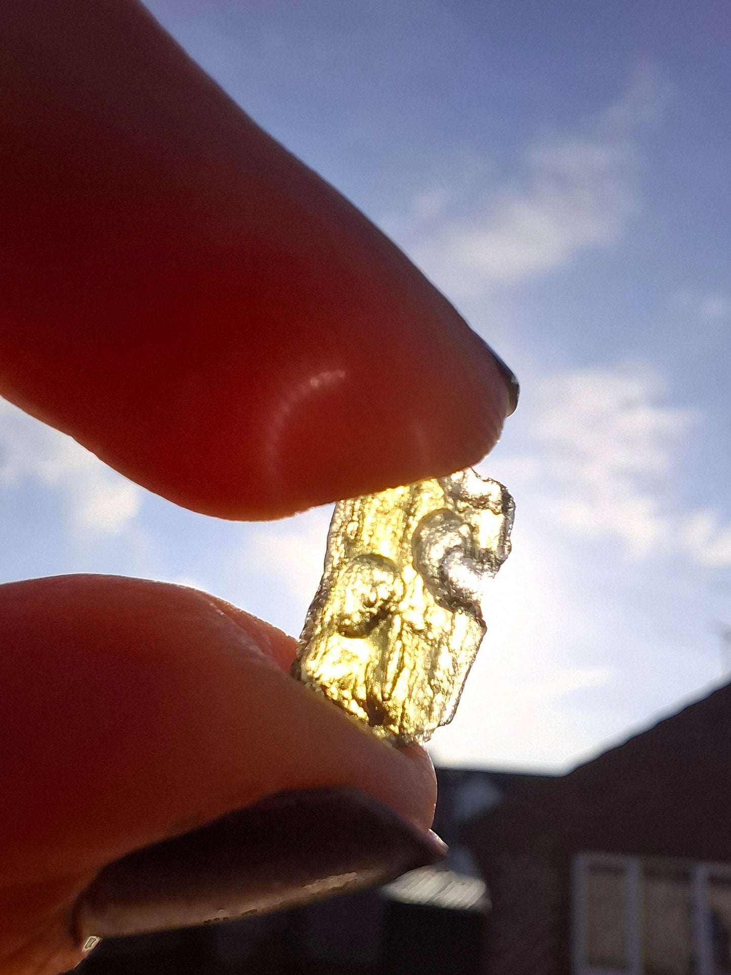 Moldavite small Piece, 0.42g, Tektite (Ref: 1386)