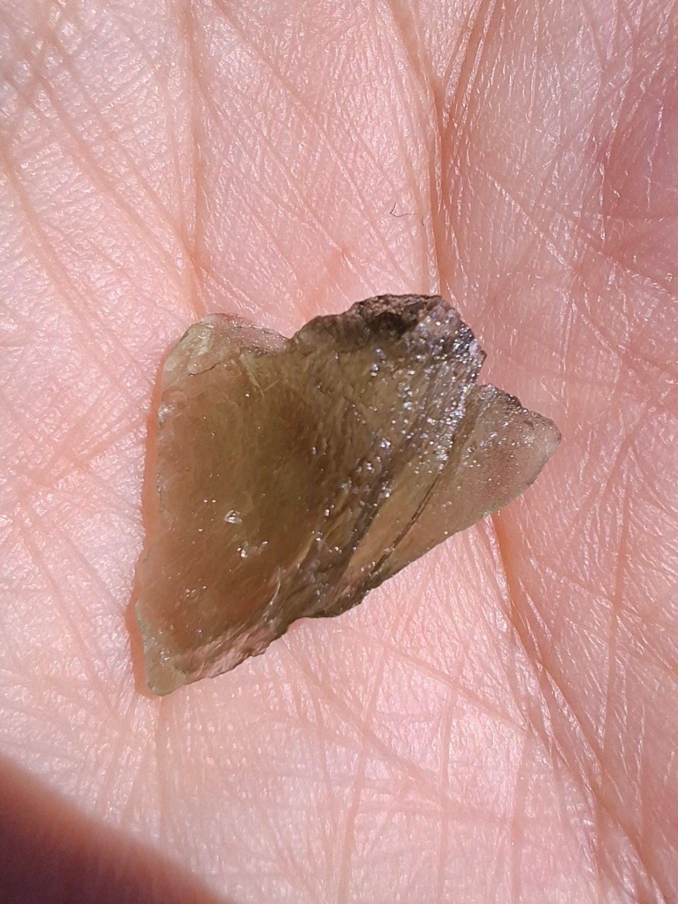 Moldavite Piece, 0.87g, Tektite (Ref: 1477)