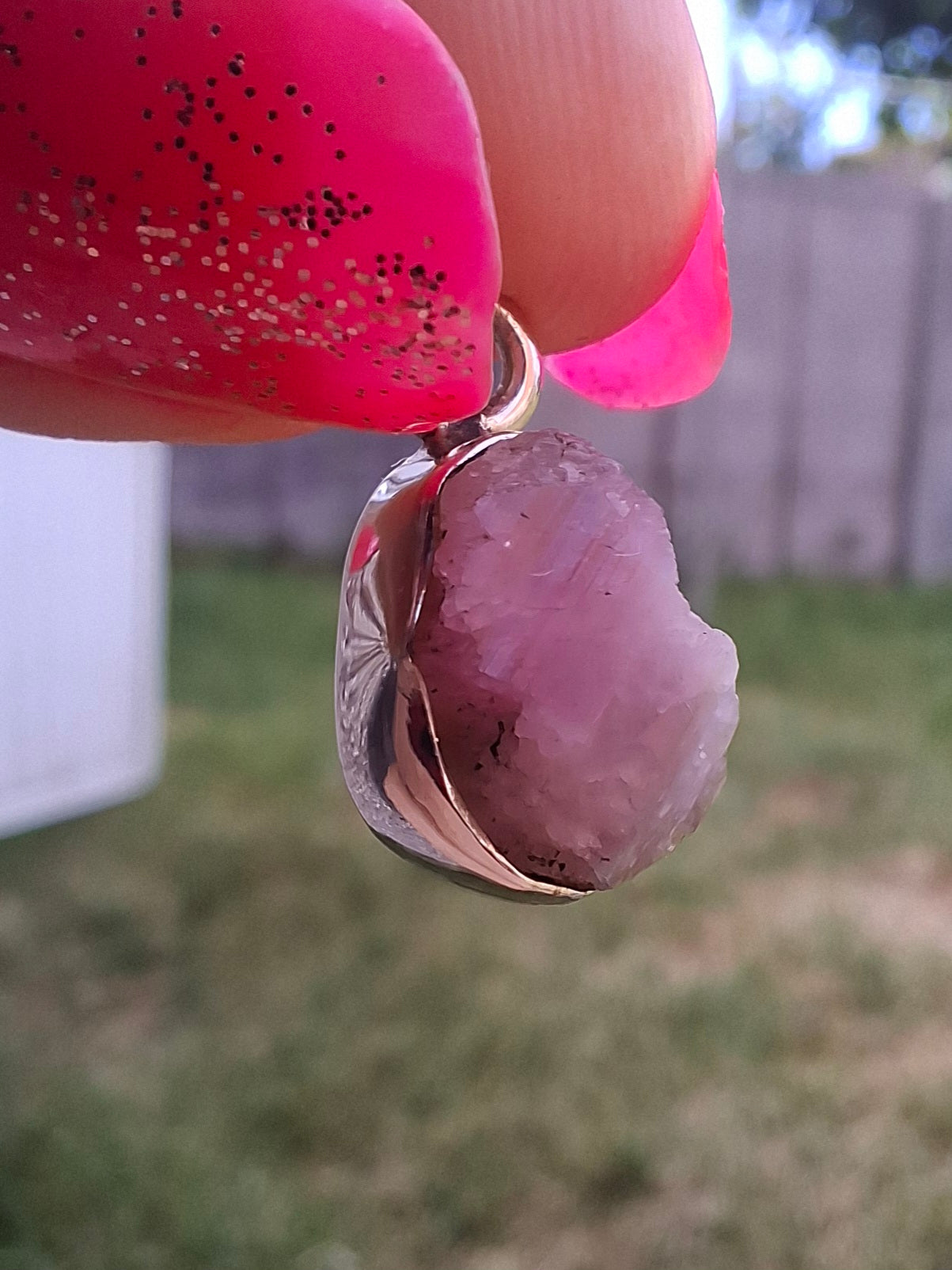 Pink Tourmaline Pendant, 925 Silver, Crystal (Ref: PT71)