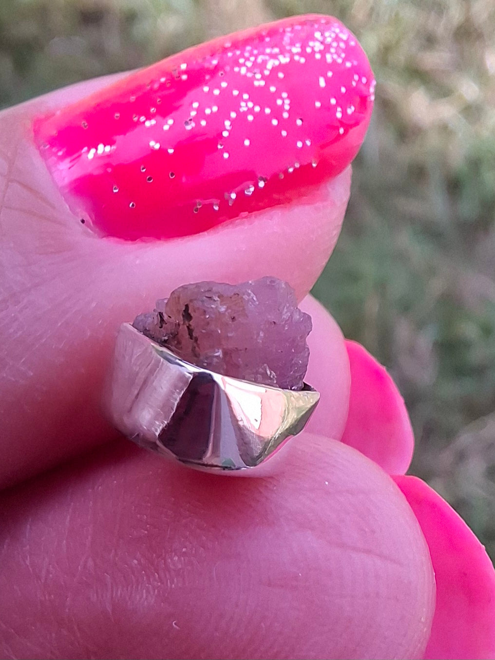 Pink Tourmaline Pendant, 925 Silver, Crystal (Ref: PT79)