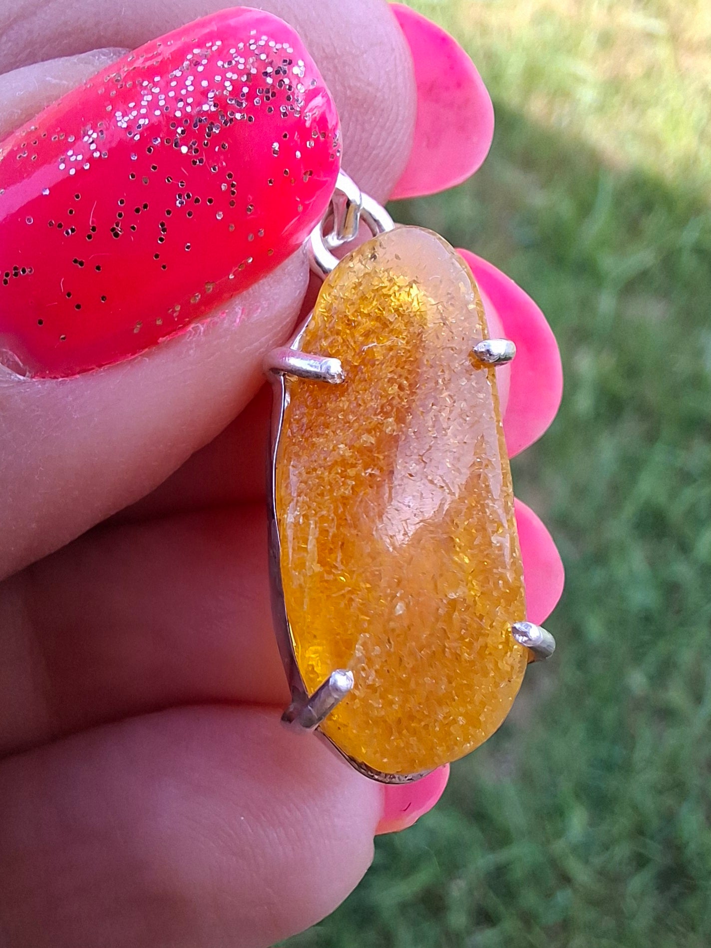 Baltic Amber Pendant, 925 Silver, Fossil (Ref: AP6)
