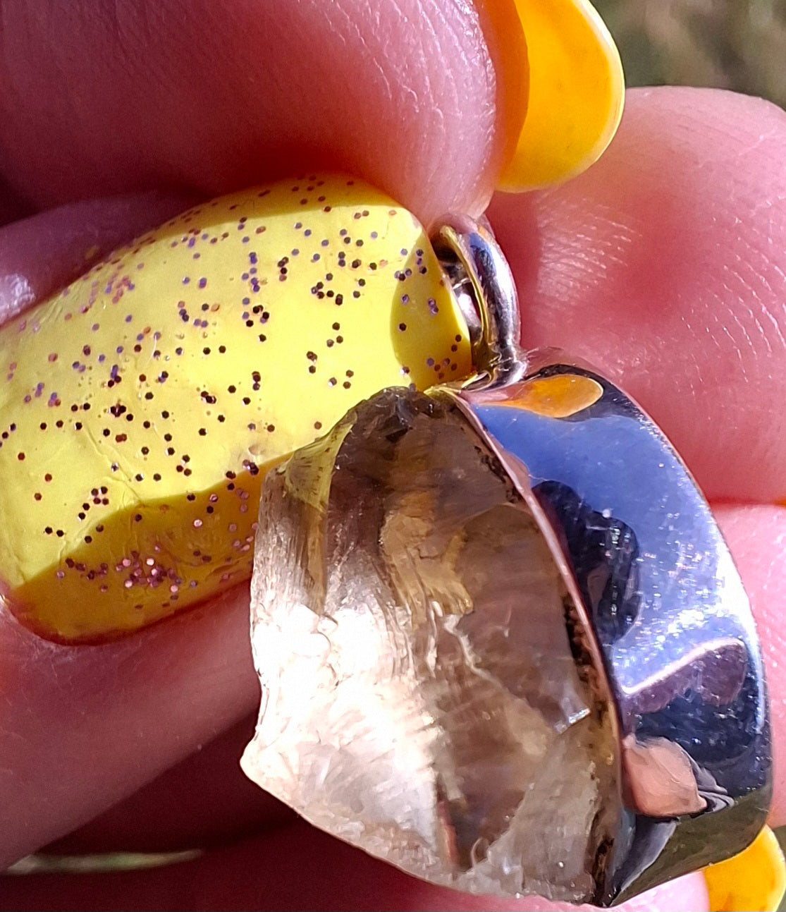 Libyan Desert Glass Pendant, 925 Silver, Tektite (Ref: LP76)