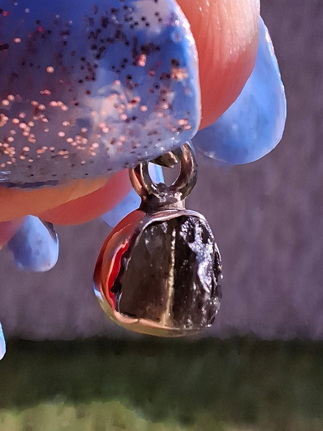 Moldavite Pendant, 925 Silver, Tektite (Ref: P50)