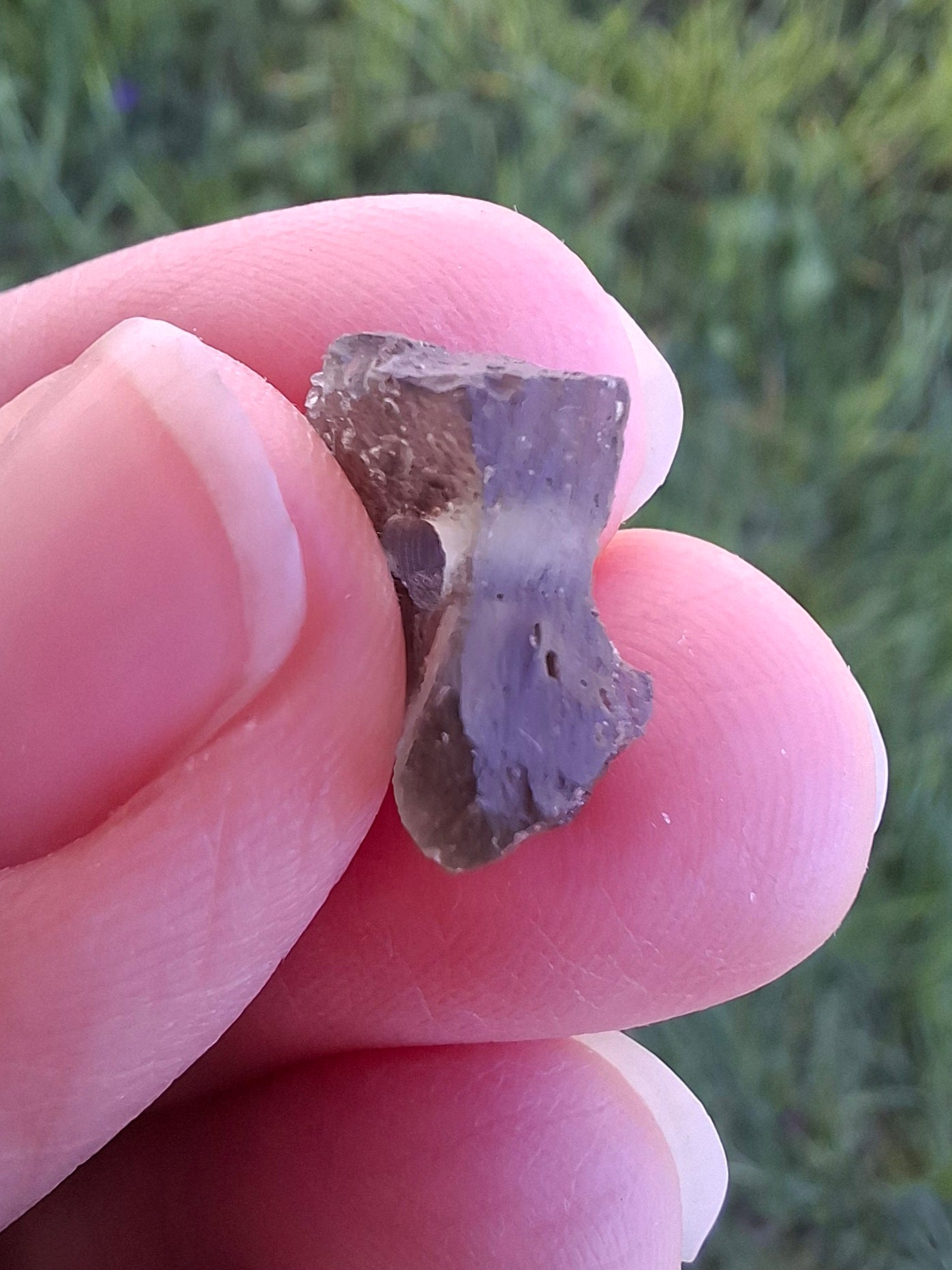 DRILLED Moldavite Piece, 1g, Tektite (Ref: D12)