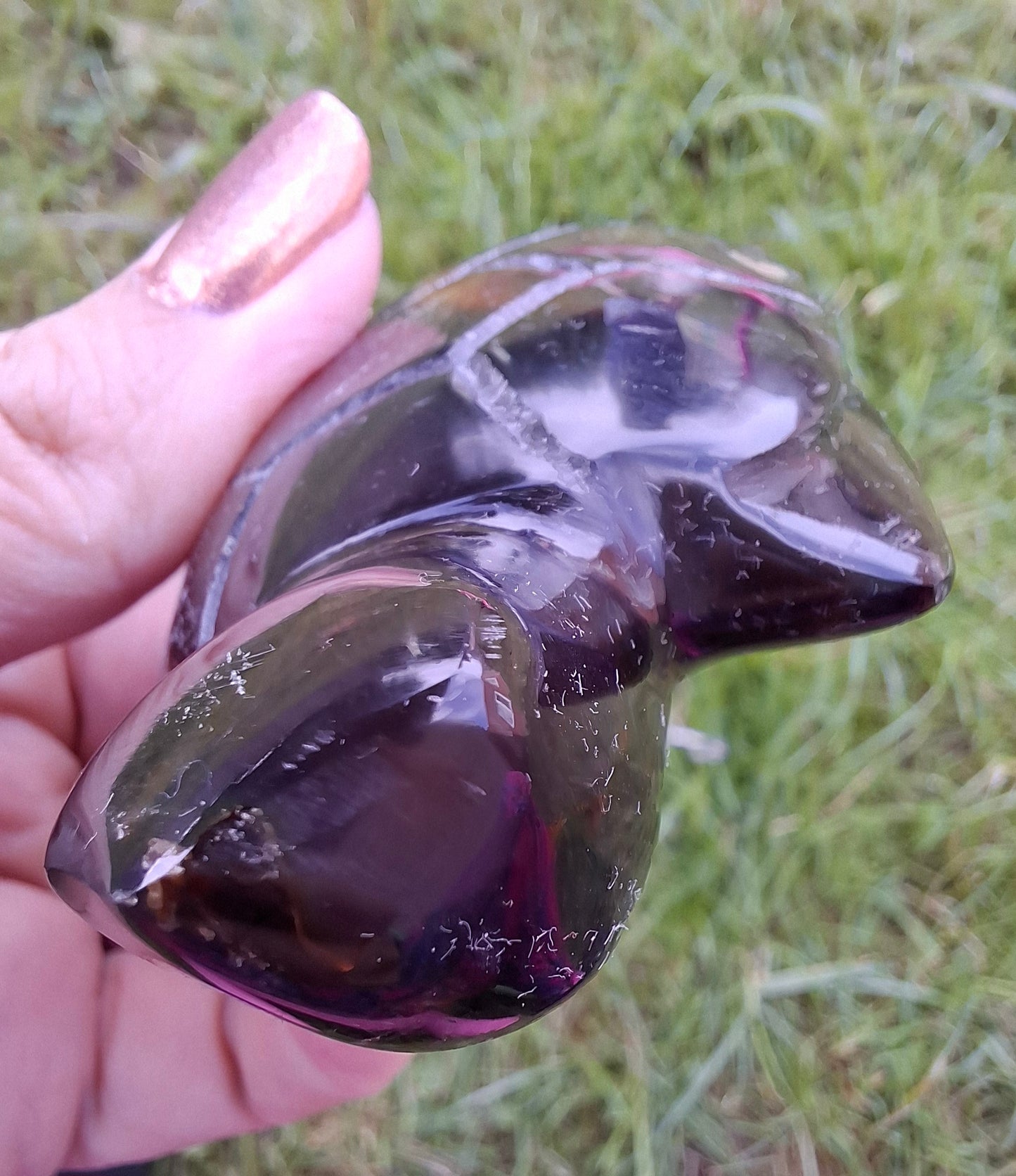 Red Amber Turtle, 52.00g, Carving, Fossil (Ref: TT3)