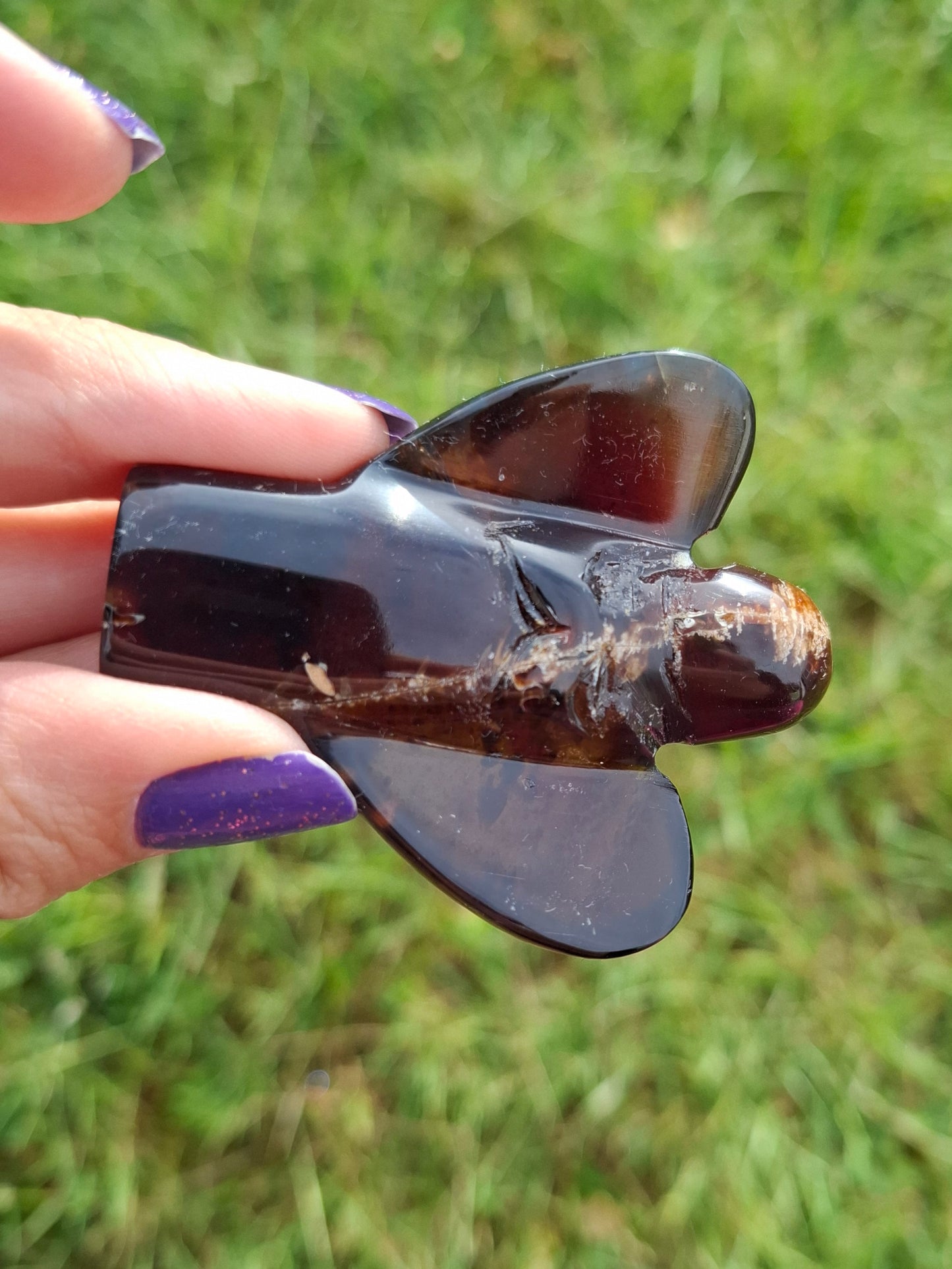 Red Amber Angel, 22.65, Carving, Fossil (Ref: AA3)