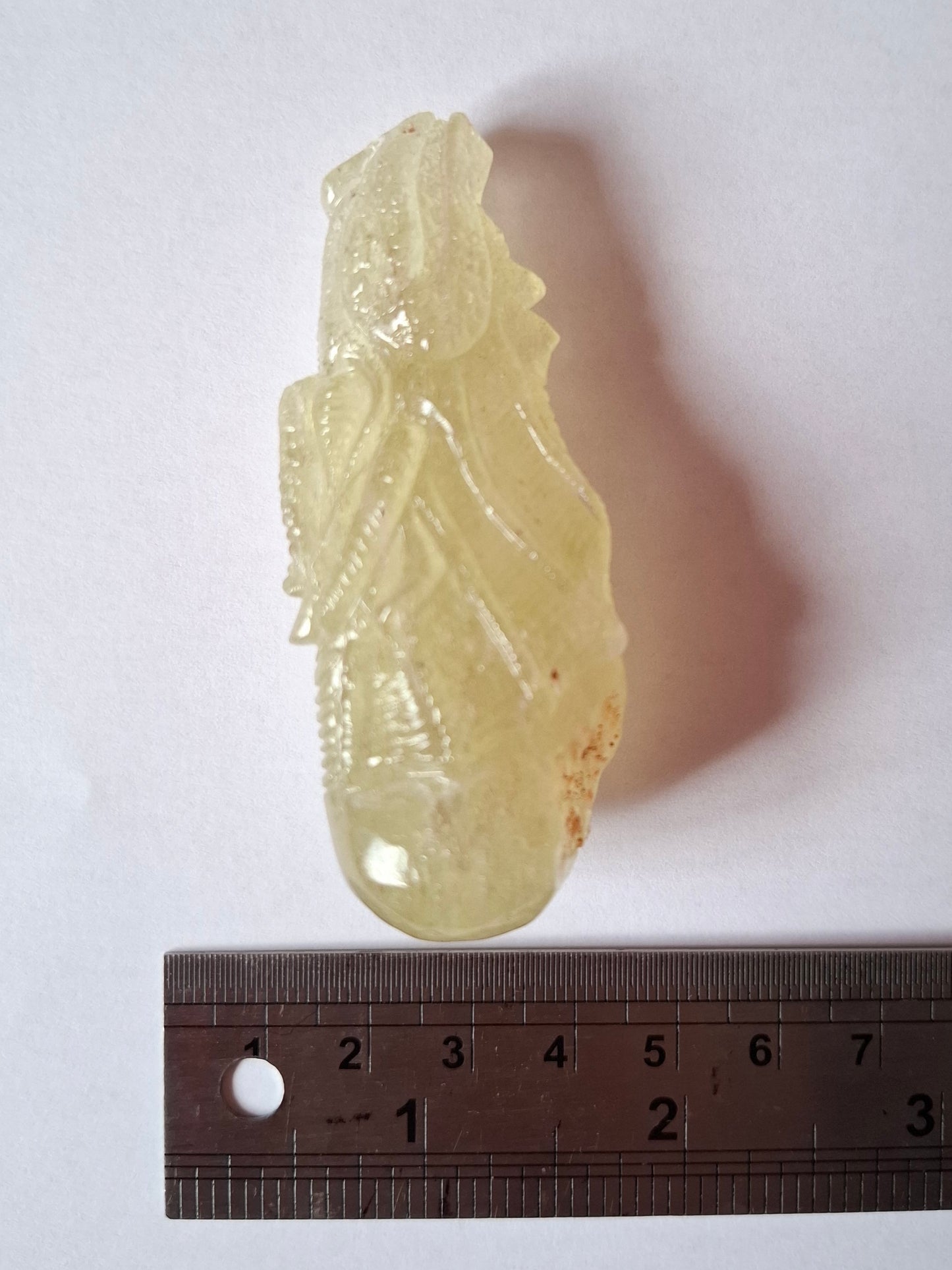Libyan Desert Glass DRAGON HEAD carving, 48.11g, Tektite (Ref: Dragon4)