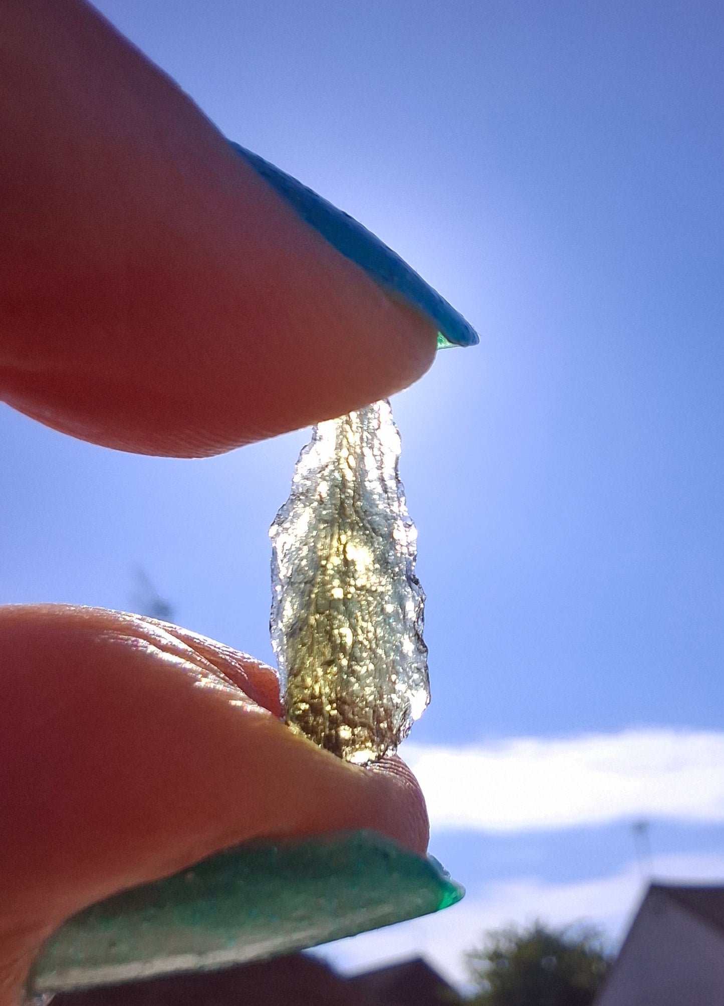 Moldavite small Piece, 0.34g, Tektite (Ref: 1421)