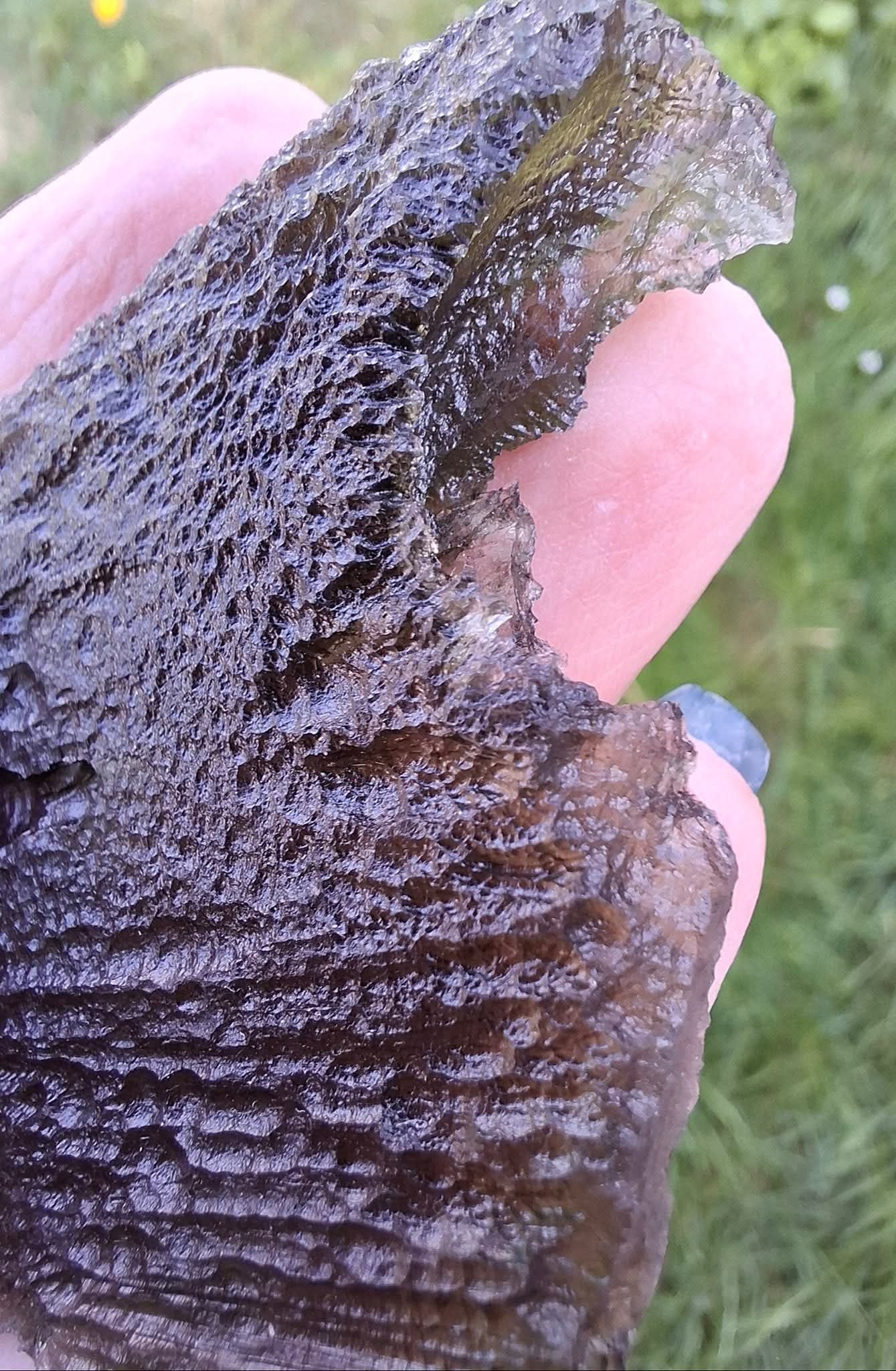 Moldavite Piece, ANGEL CHIME, CHLUM MAROUSKOVO POLE, 23.61g, Tektite (Ref: 1165)