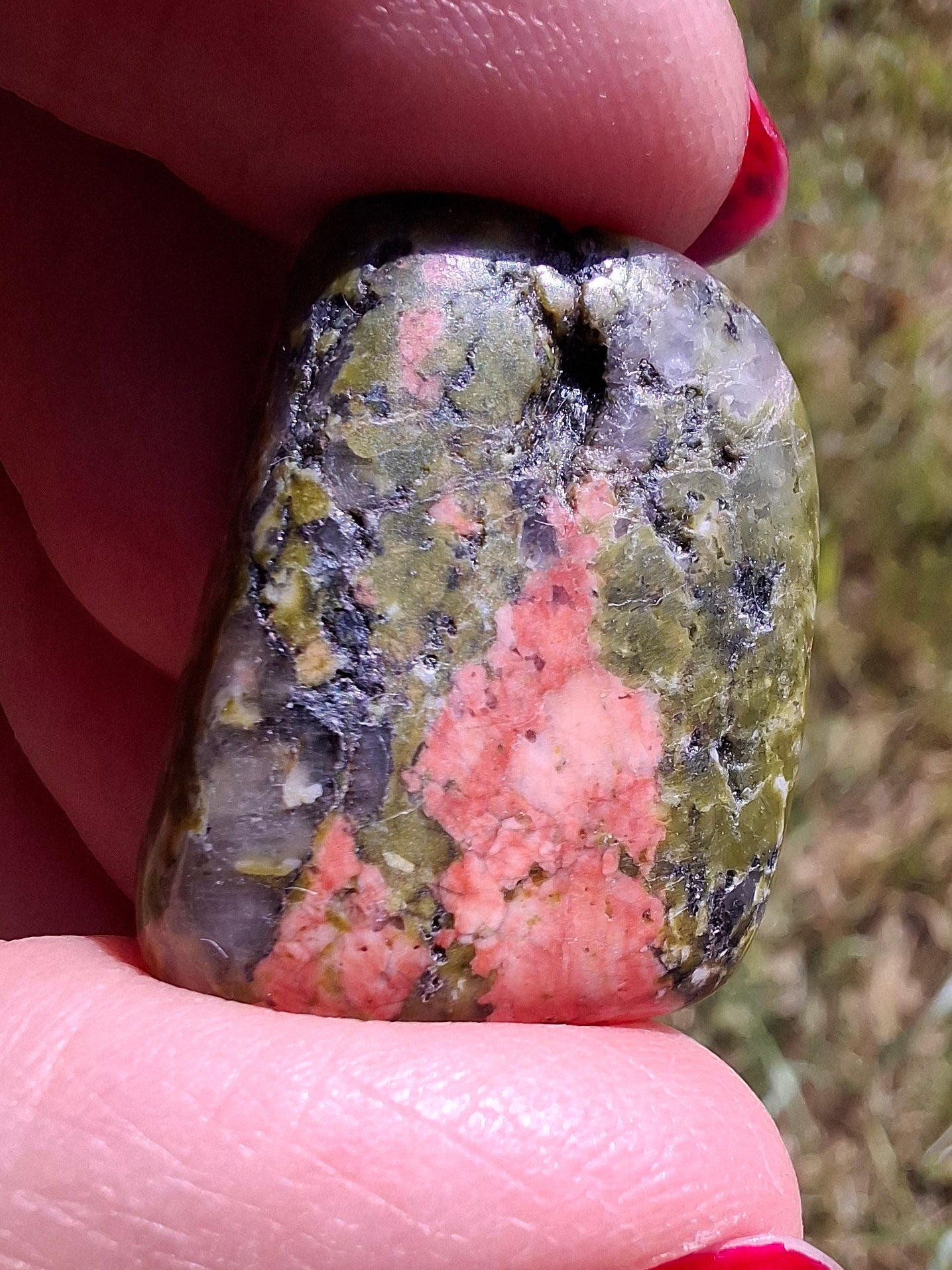 Unakite, Tumble Stone, Crystal (Ref: T182)