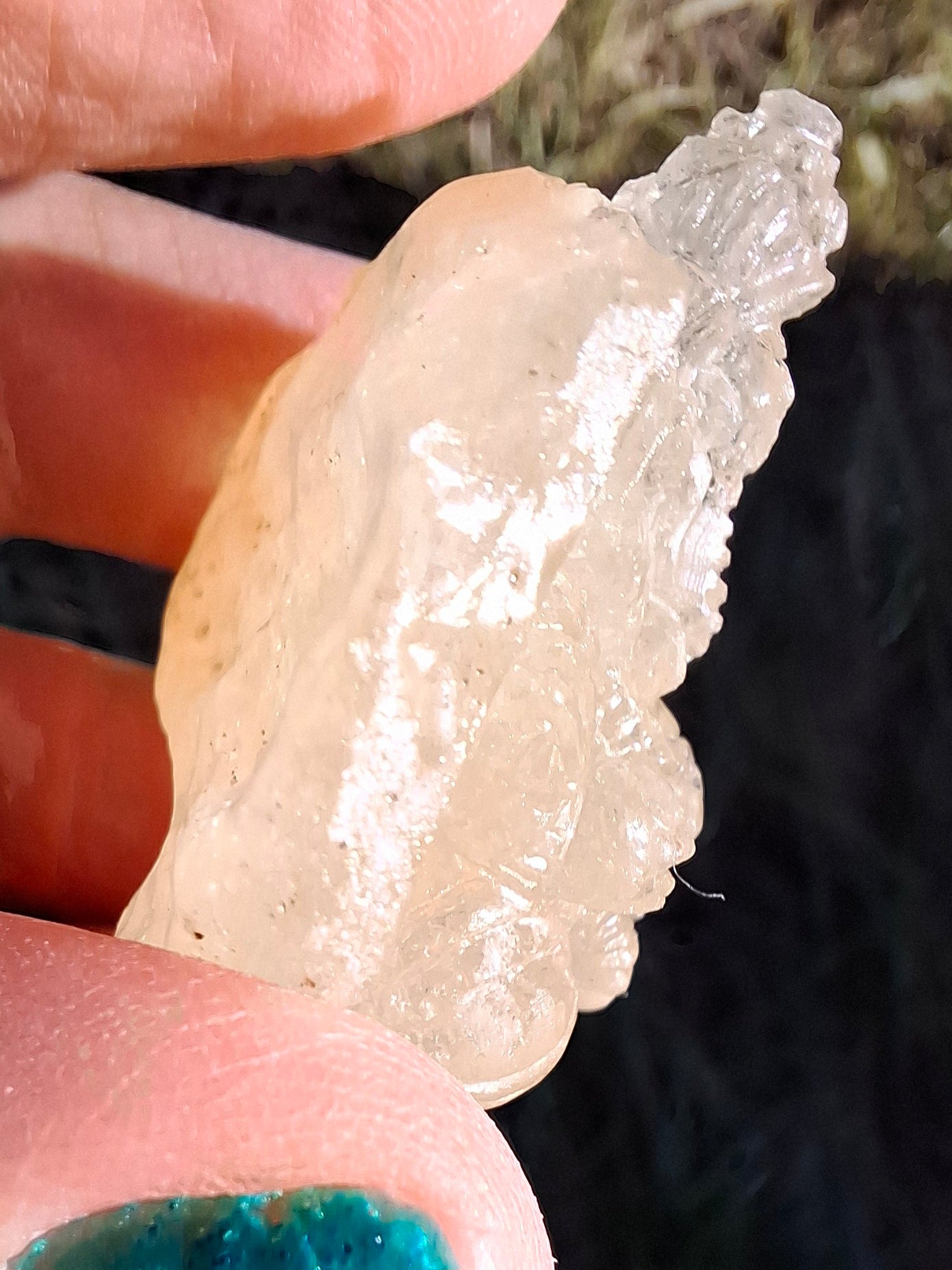 Libyan Desert Glass GANESHA carving, 20.76g, Tektite (Ref: Ganesha4)
