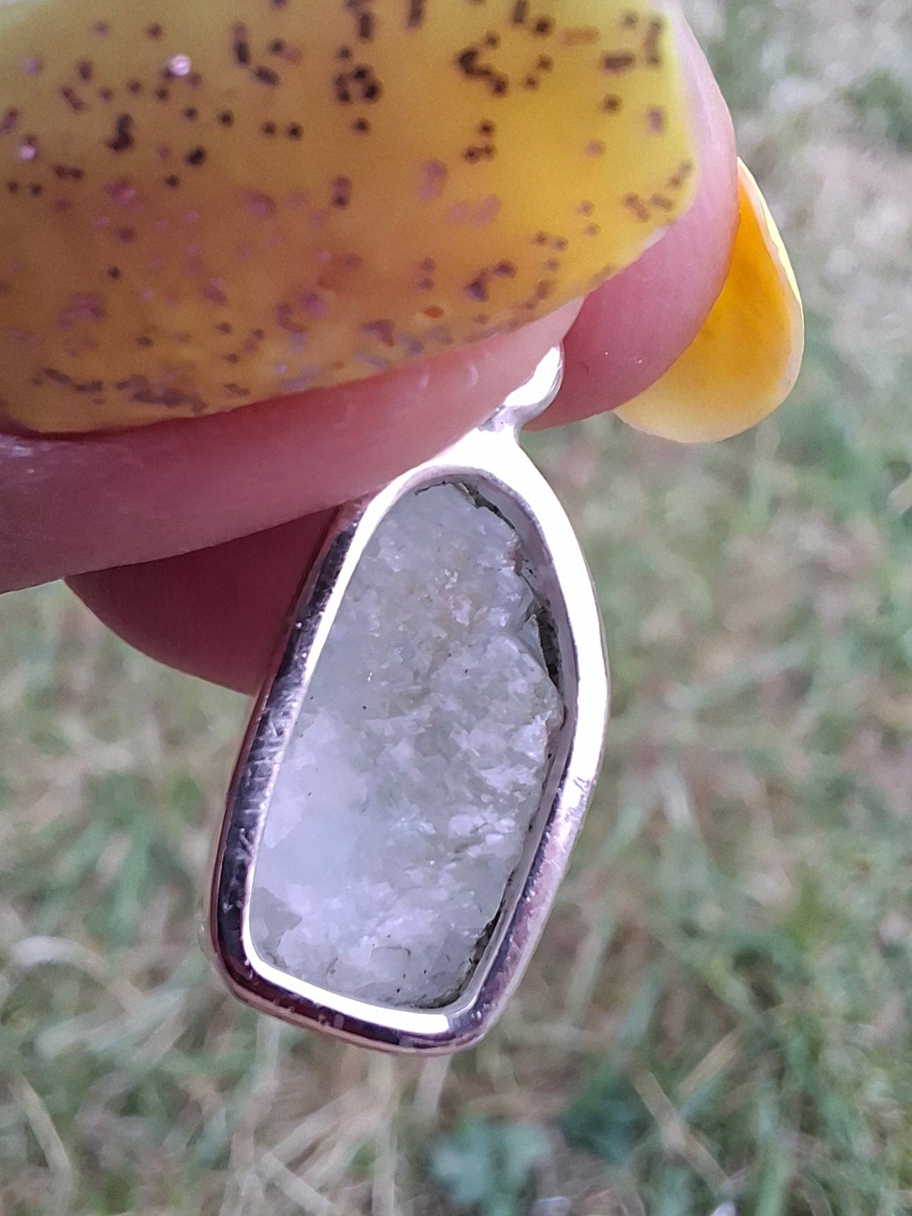 Aquamarine Pendant, 925 Silver, Crystal 🌈 (Ref: AQ4)
