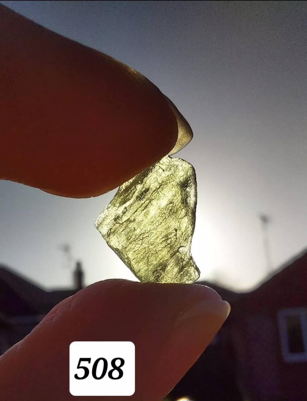 Moldavite Piece, 0.72g, Tektite (Ref: 508)