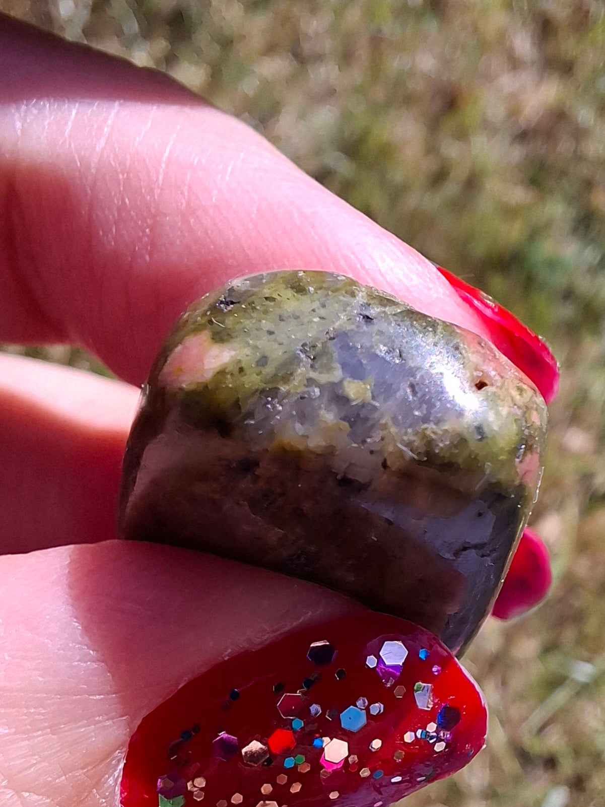 Unakite, Tumble Stone, Crystal (Ref: T184)
