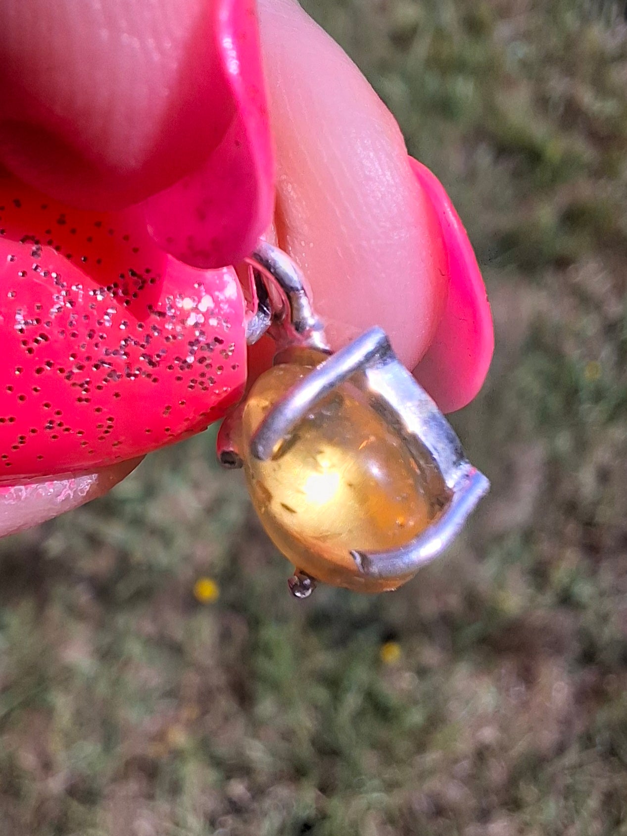 Baltic Amber Pendant, 925 Silver, Fossil (Ref: AP16)