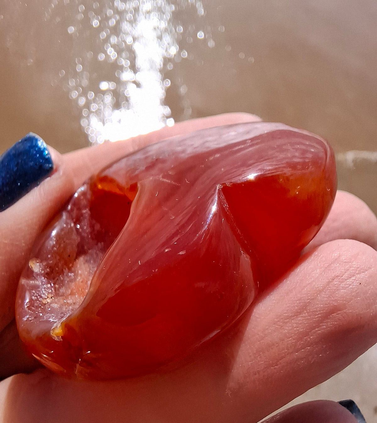 Druzy Carnelian Heart, Crystal (Ref:DCH2)