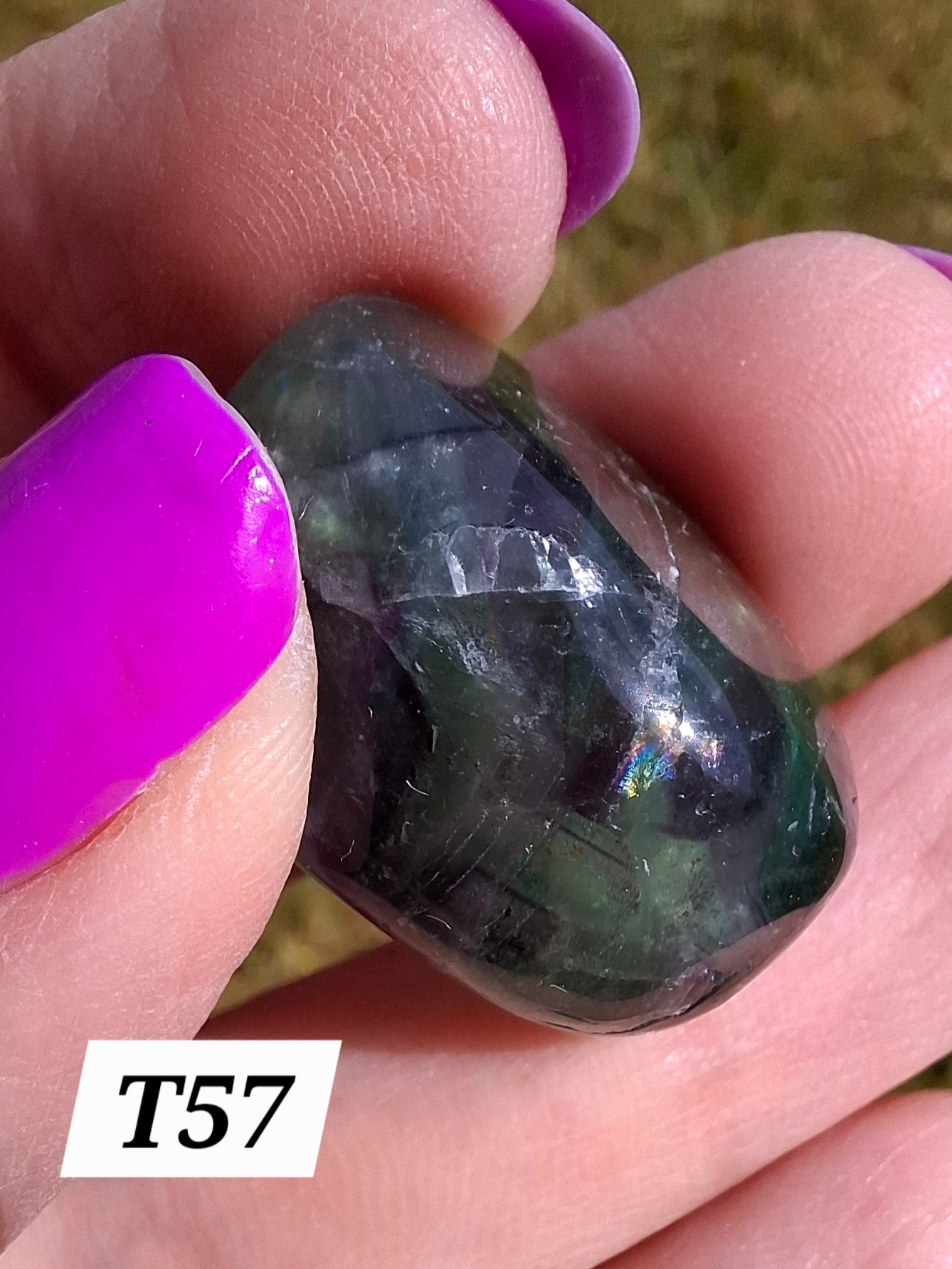 Fluorite, Tumble Stone, Crystal (Ref: T57)