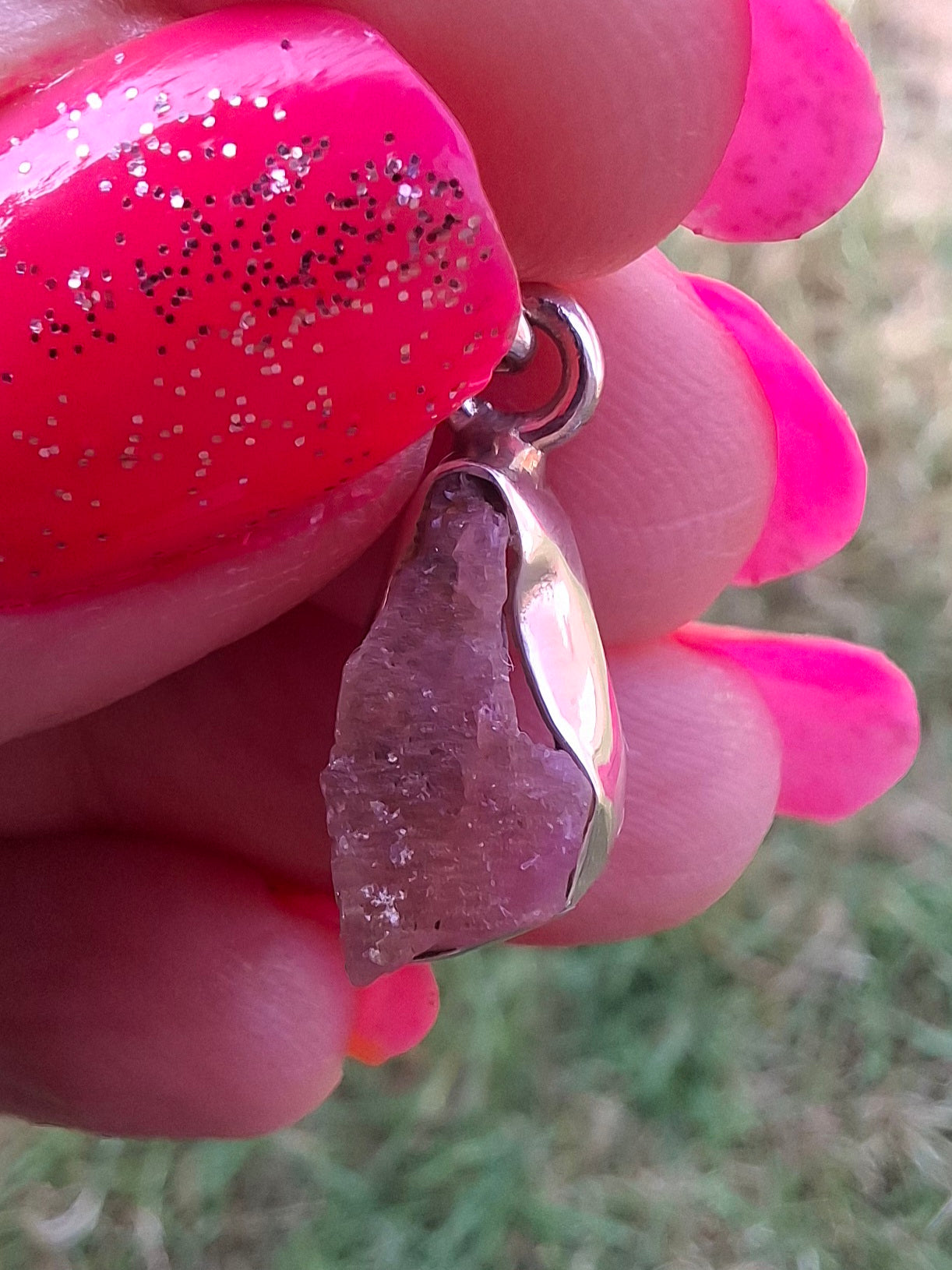 Pink Tourmaline Pendant, 925 Silver, Crystal (Ref: PT95)