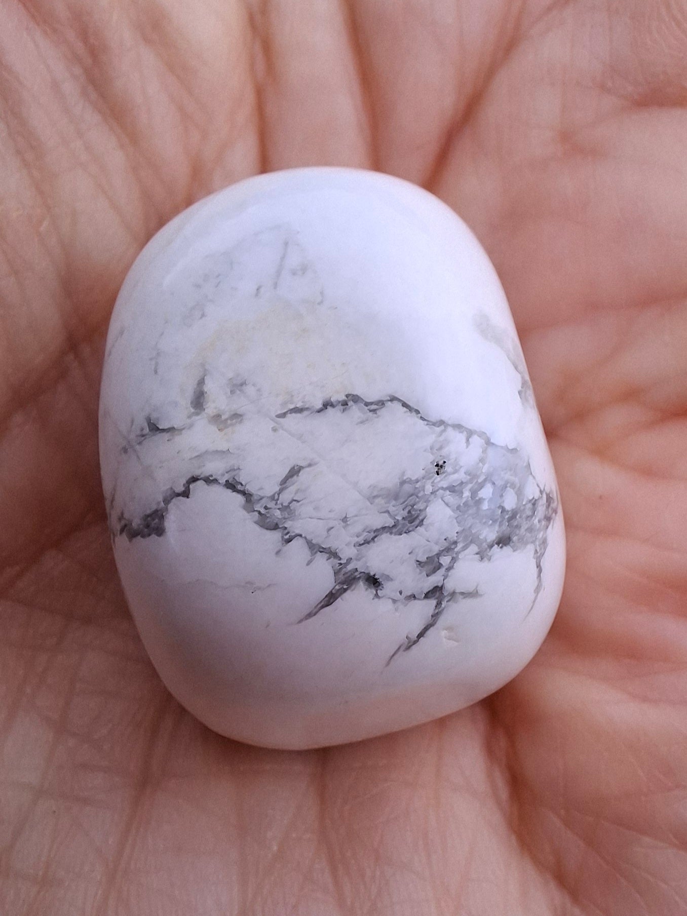 Howlite, Tumble Stone, Crystal (Ref: T35)