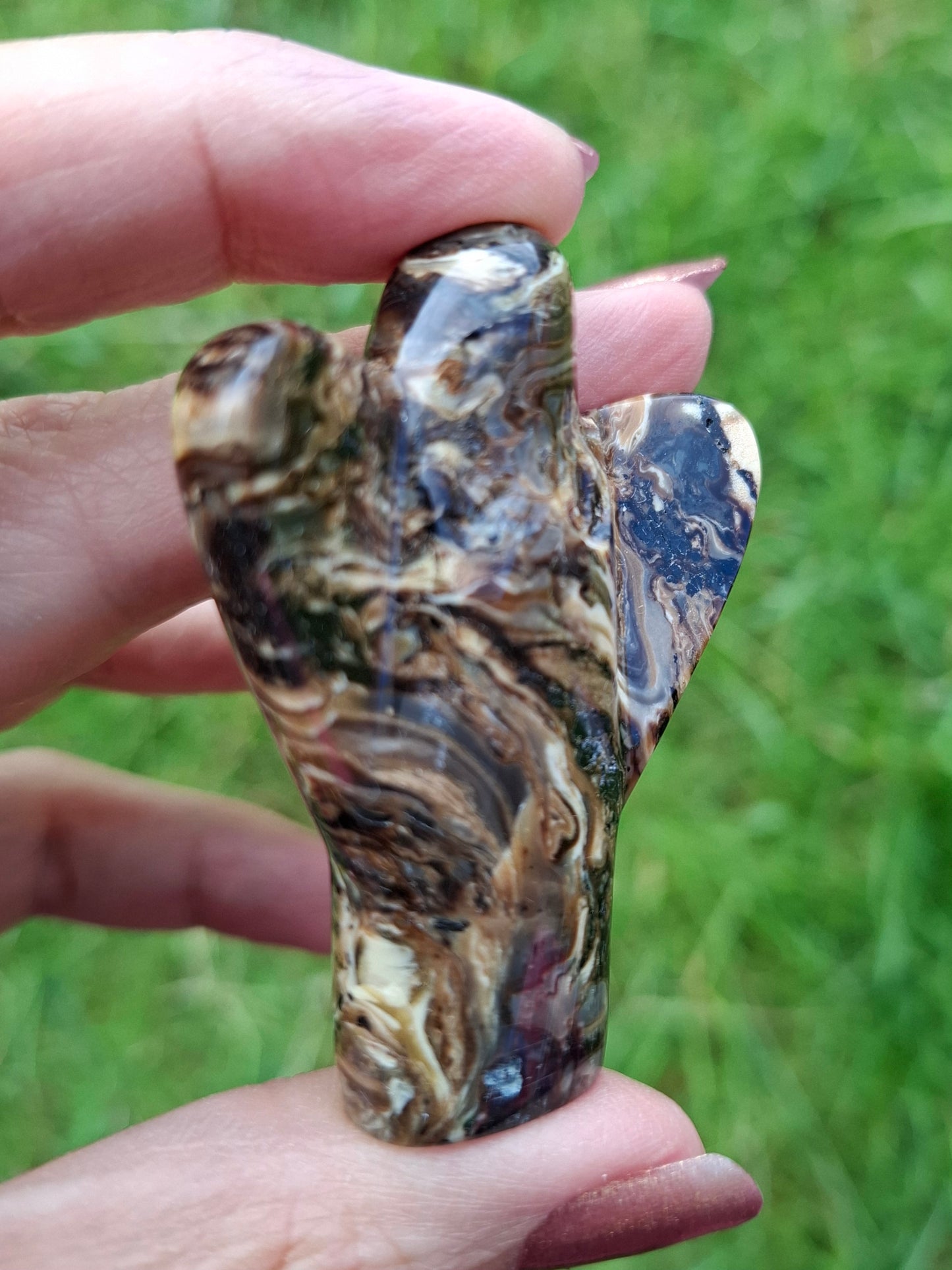 Red Amber Angel, 17.96g, Carving, Fossil (Ref: AA2)