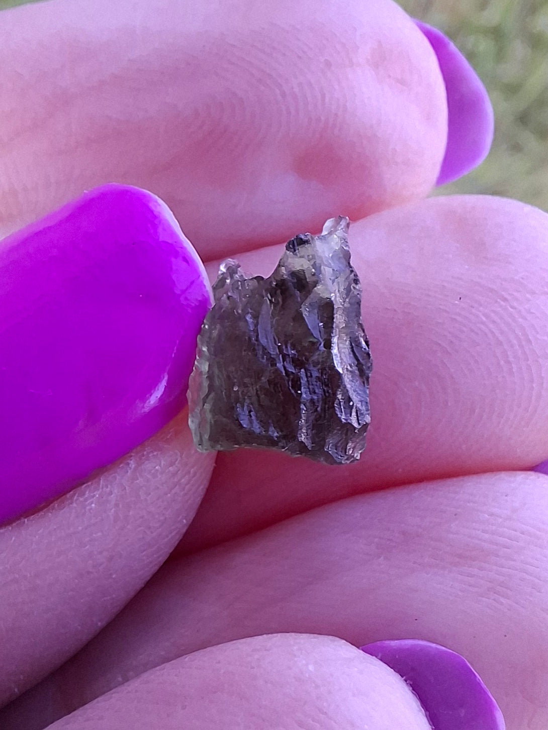 Moldavite small Piece, 0.40g, Tektite (Ref: 1458)