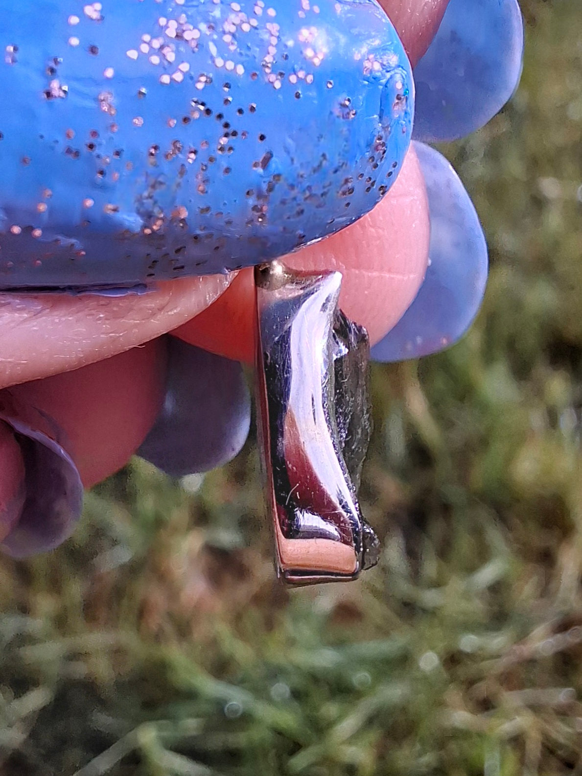 Moldavite Pendant, 925 Silver, Tektite (Ref: P30)