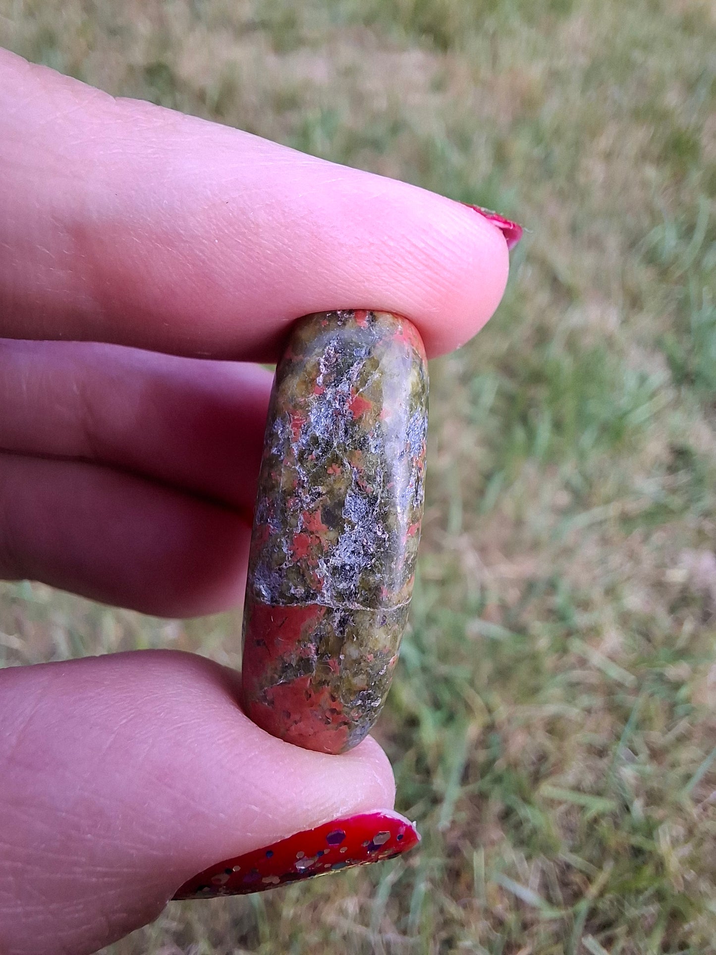 Unakite, Tumble Stone, Crystal (Ref: T180)