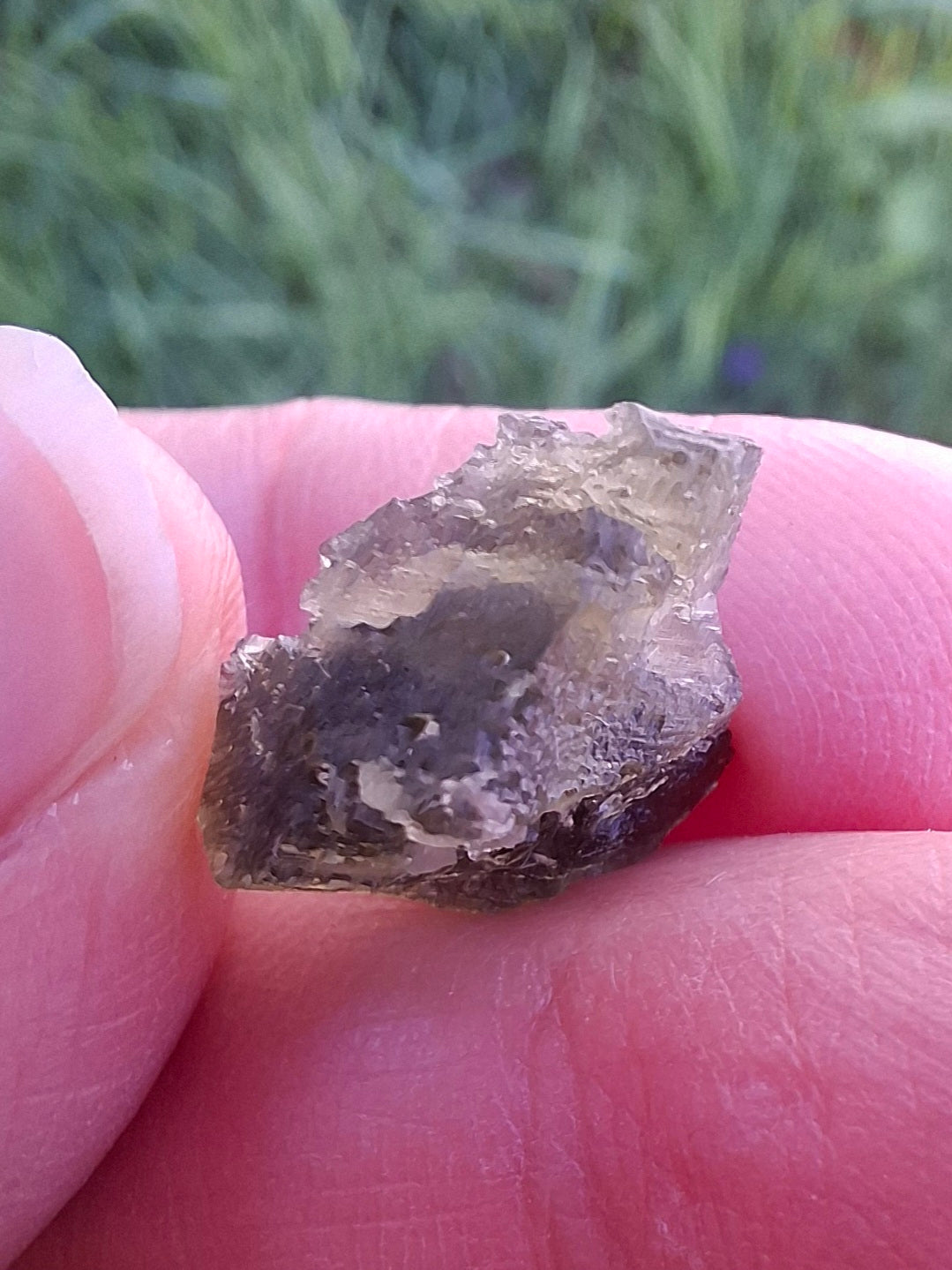 DRILLED, Moldavite Piece, 1.13g, Tektite (Ref: D7)