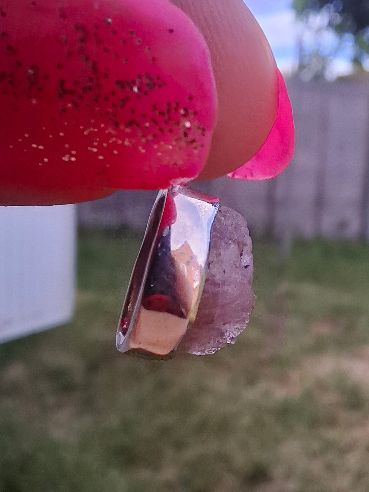 Pink Tourmaline Pendant, 925 Silver, Crystal (Ref: PT90)
