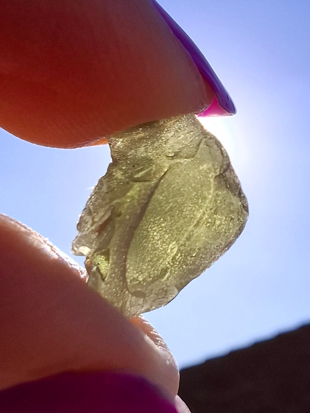 Moldavite Piece, 0.91g, Tektite (Ref: 1460)