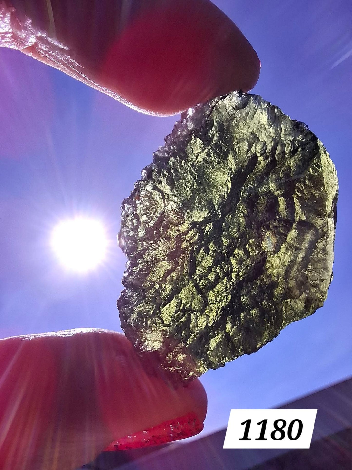 Moldavite Piece, CHLUM MAROUSKOVO POLE, 15.55g, Tektite (Ref: 1180)
