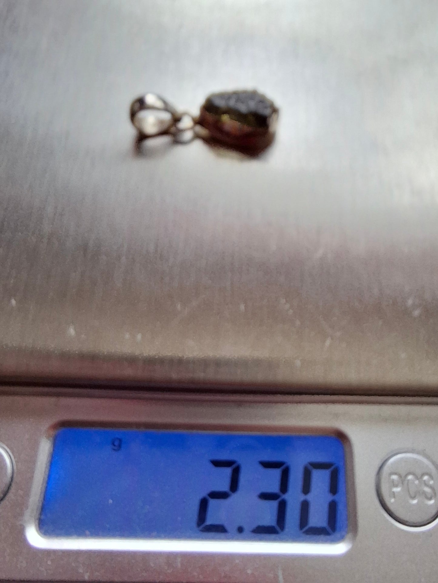 Moldavite Pendant, 925 Silver, Tektite (Ref: P71)