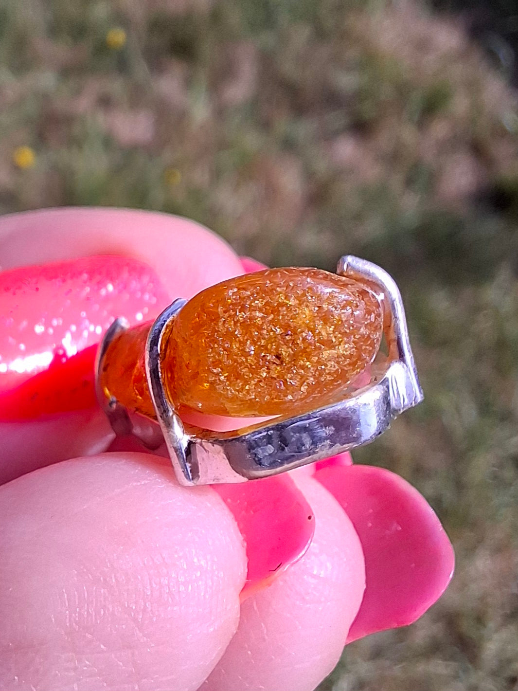 Baltic Amber Pendant, 925 Silver, Fossil (Ref: AP11)